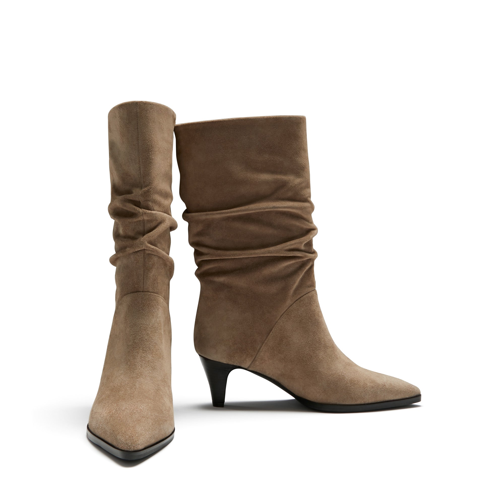 Vendome Margot taupe suede boots