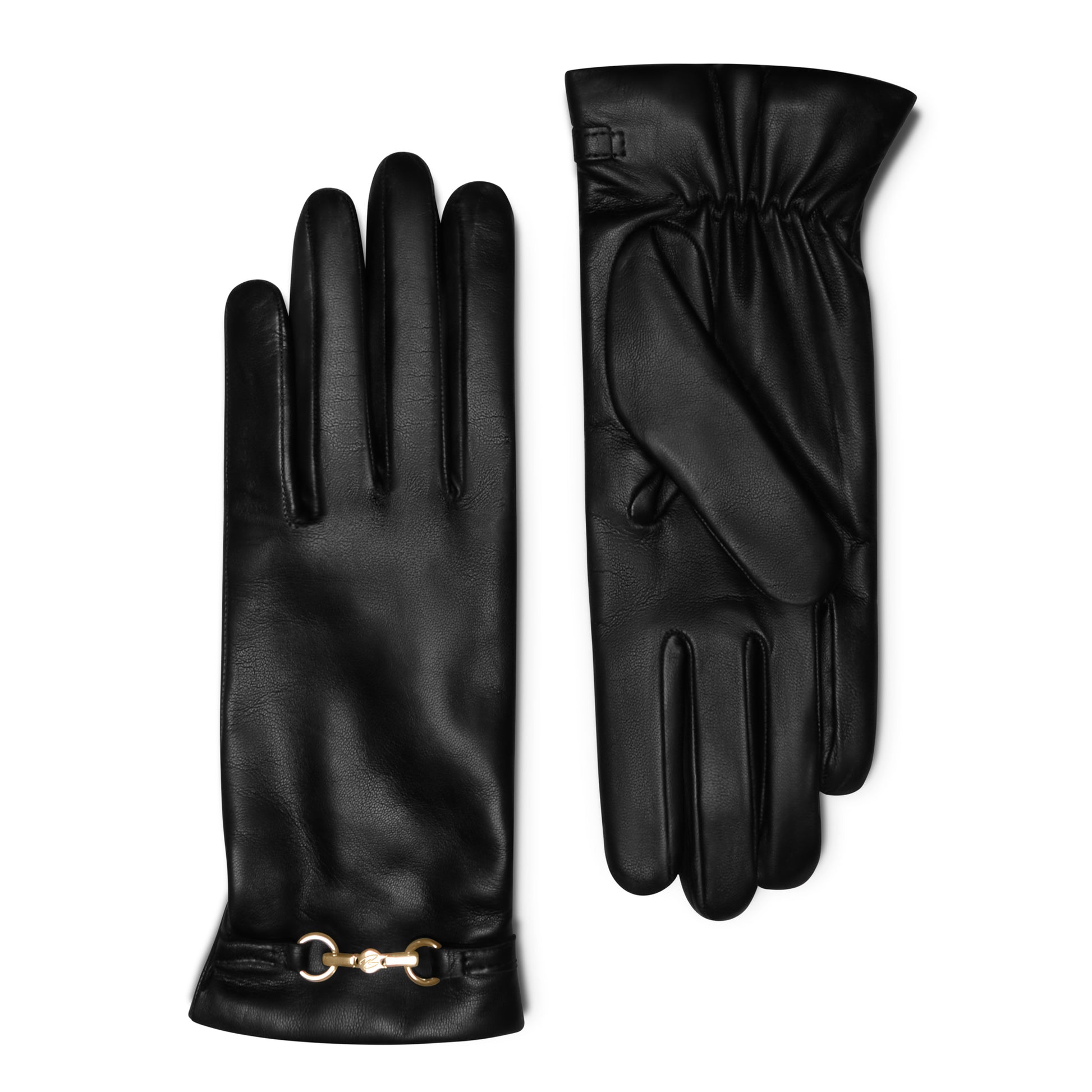 Honoré Marcelia black goatskin leather gloves -  - Isabel Bernard