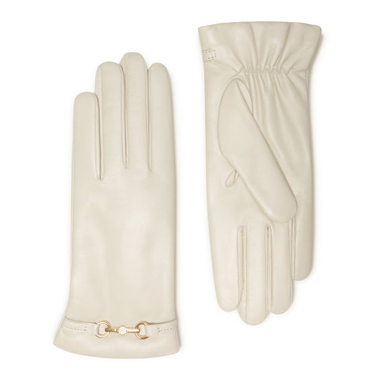 Honoré Marcelia cream goatskin leather gloves -  - Isabel Bernard