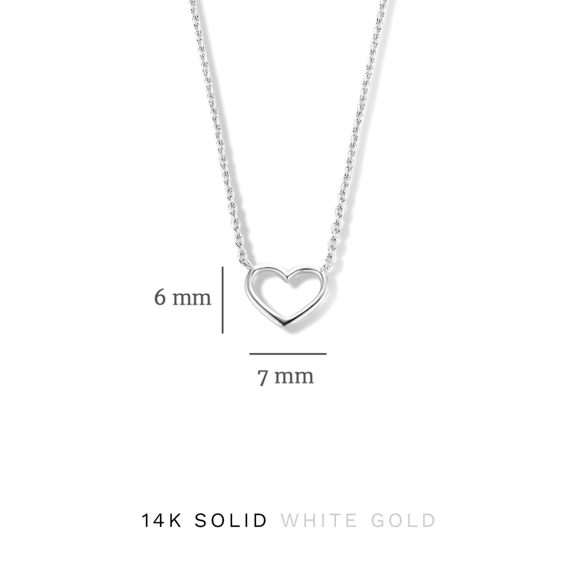 Cadeau d'Isabel 14 karat white gold nacklace with bracelet gift set with heart -  - Isabel Bernard