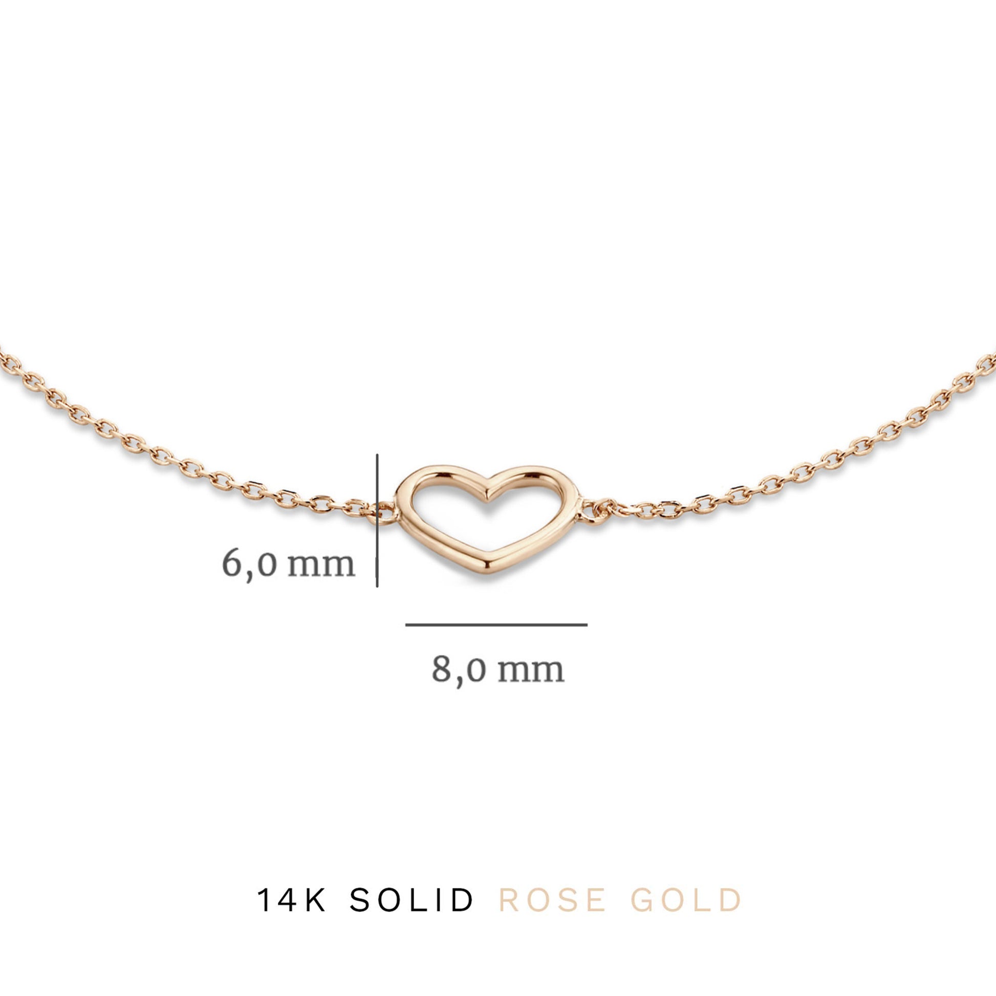 Cadeau d'Isabel 14 karat rose gold necklace with bracelet gift set with heart -  - Isabel Bernard