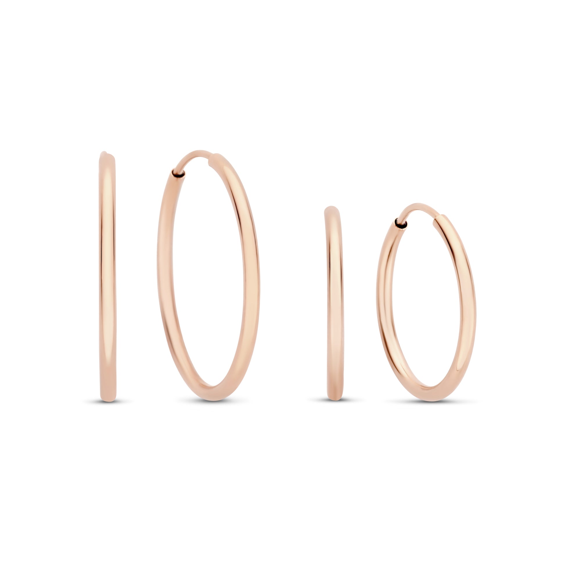 Cadeau d'Isabel 14 karat rose gold earring set - - Isabel Bernard