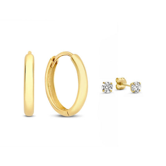 Cadeau d'Isabel set orecchini in oro 14 carati con pietre zircone