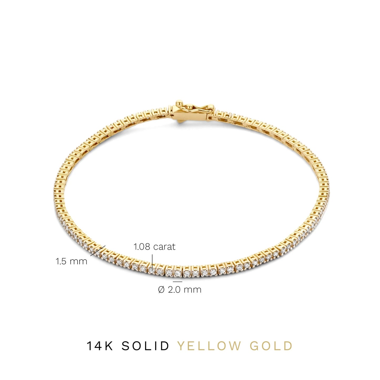 De la Paix Madeline 14 karat gold tennis bracelet with diamond 1.08 carat -  - Isabel Bernard