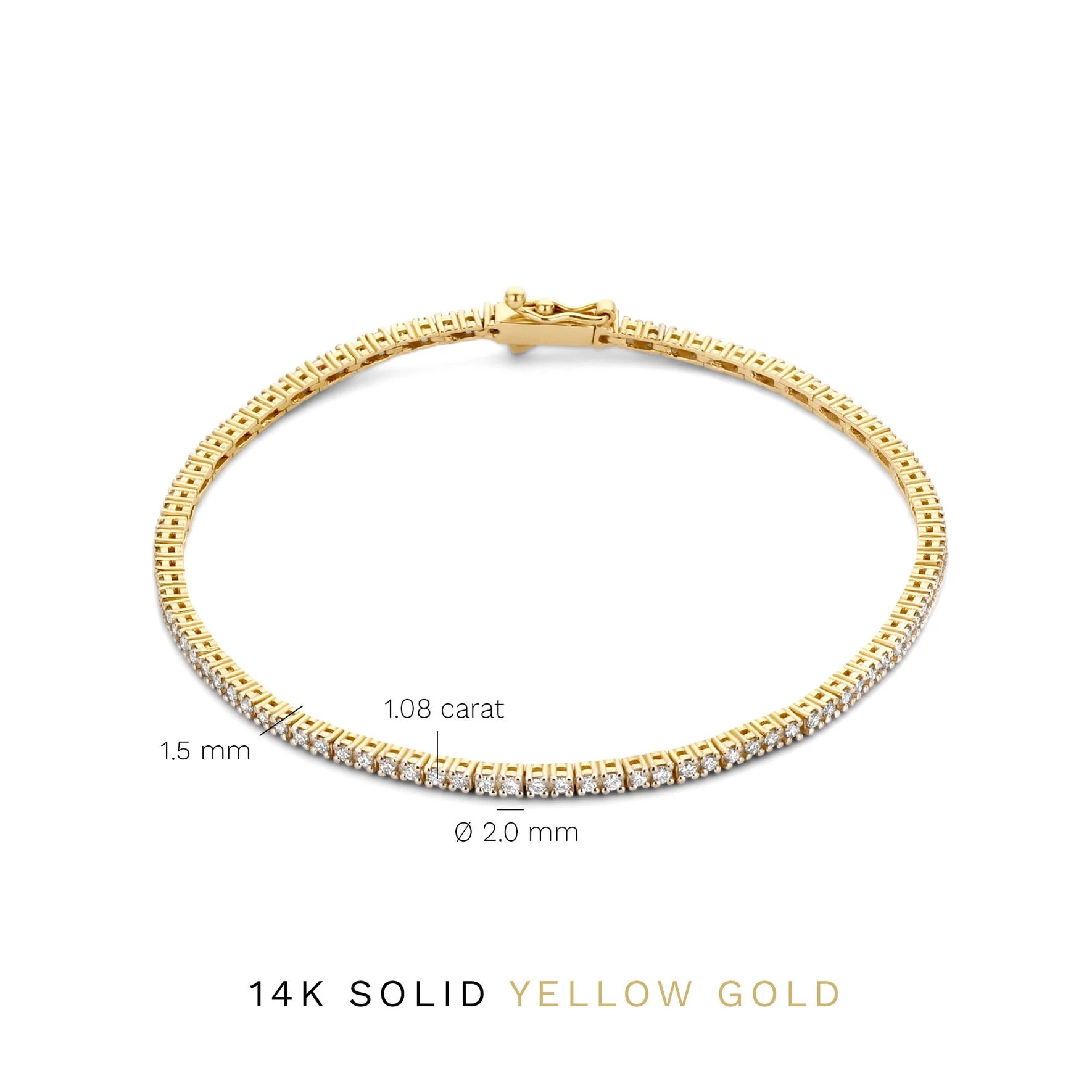 De la Paix Madeline 14 karat gold tennis bracelet with diamond 1.08 carat -  - Isabel Bernard