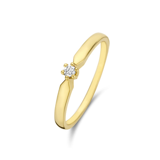 De la Paix Emily 14 karat gold ring with diamond 0.05 carat - - Isabel Bernard