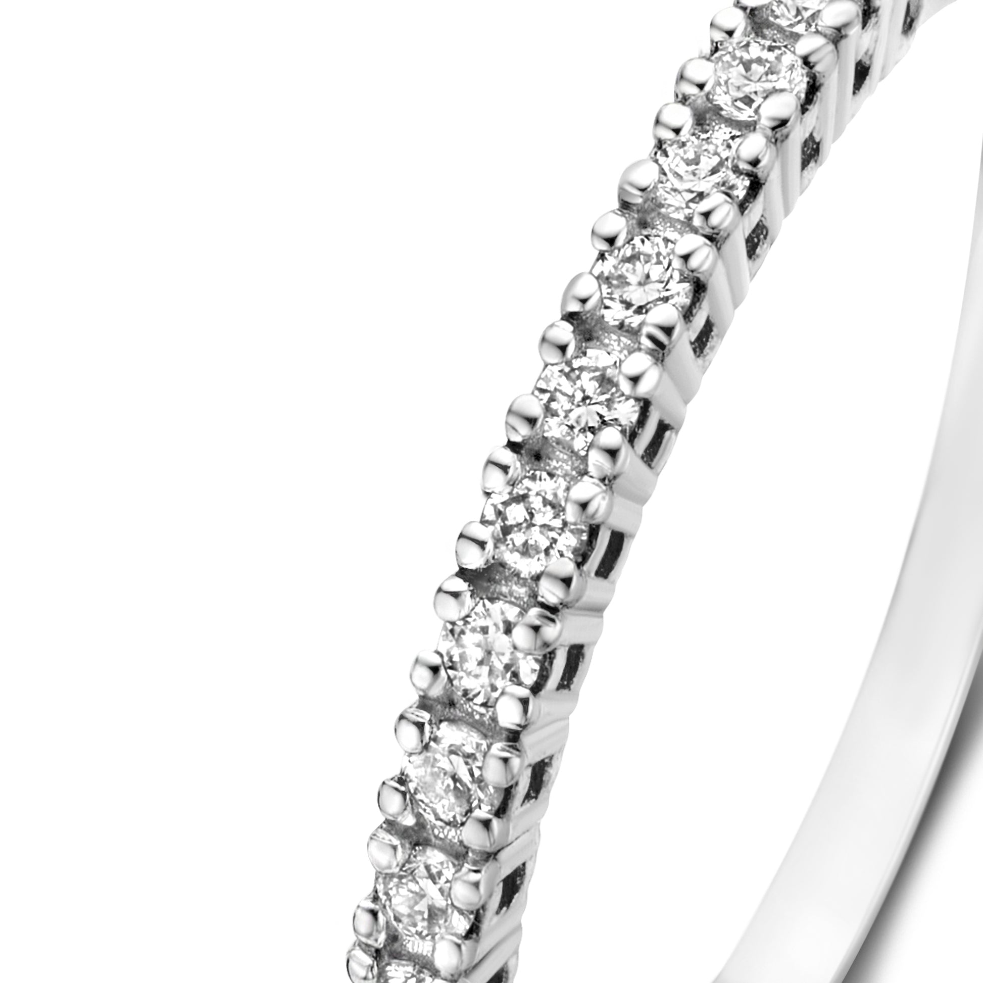 De la Paix Madeline 14 karat white gold ring with diamond 0.14 carat -  - Isabel Bernard