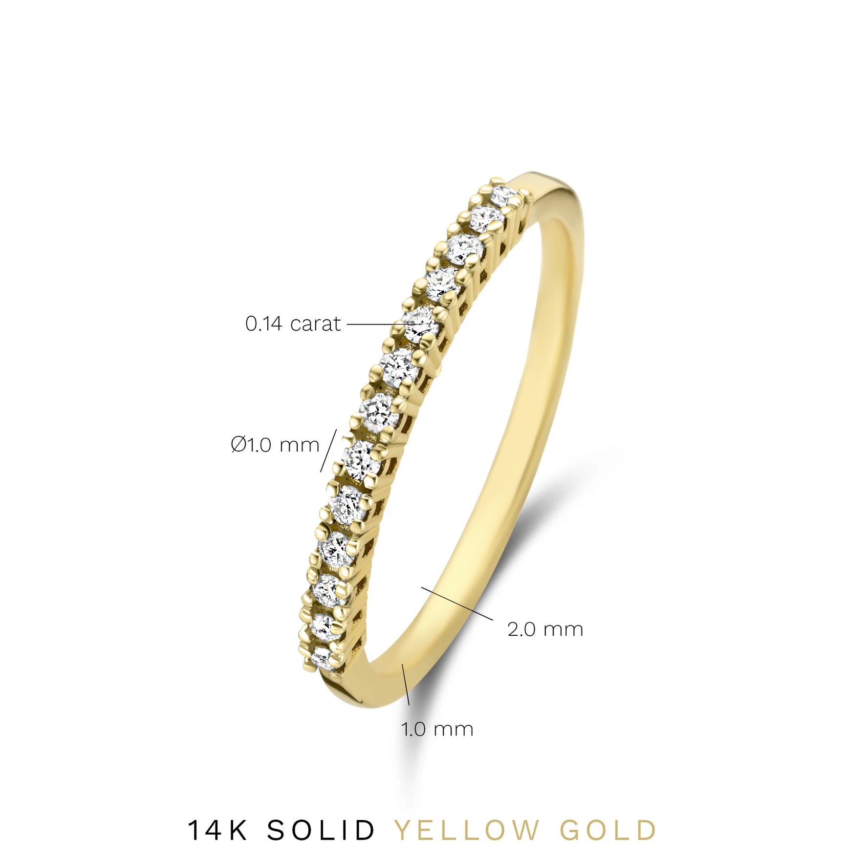 De la Paix Madeline 14 karat gold ring with diamond 0.14 carat -  - Isabel Bernard