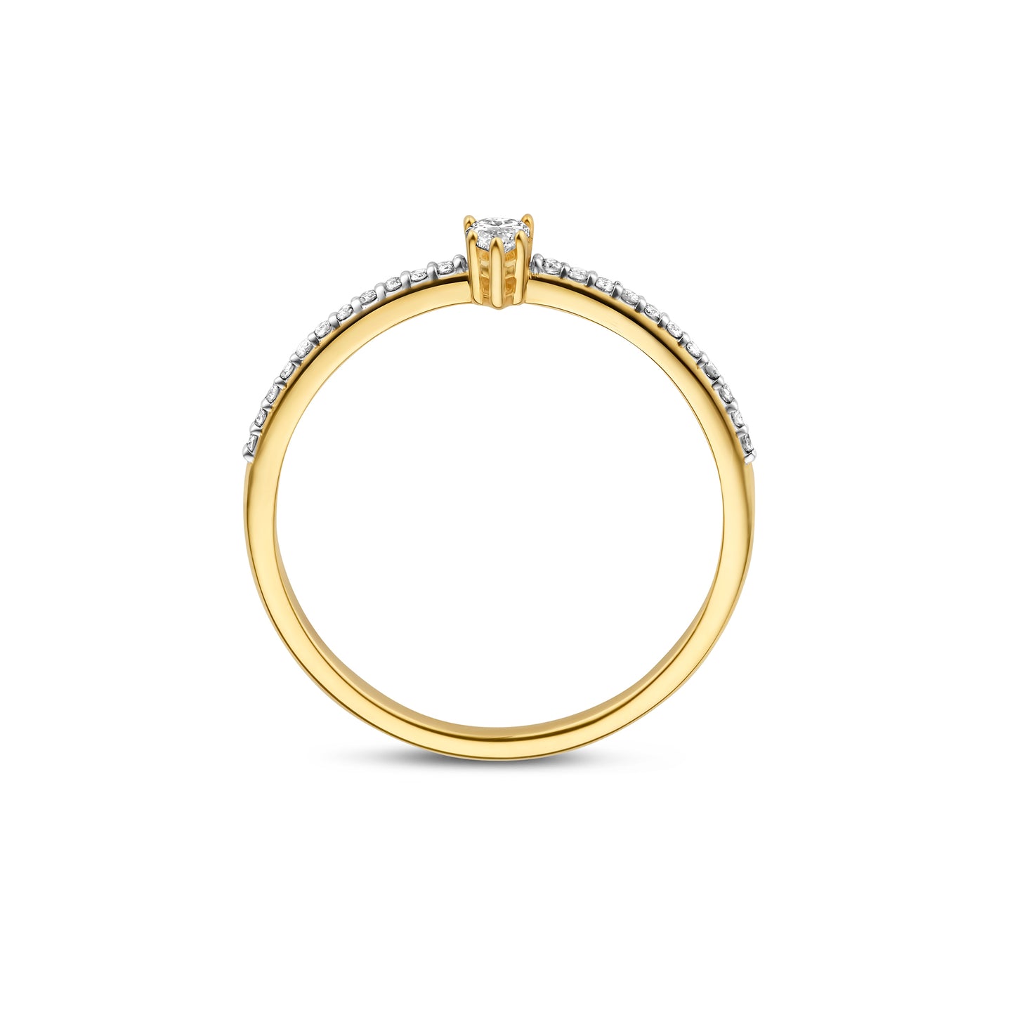 De la Paix Eloise 14 karat gold ring with diamond 0.10 carat - - Isabel Bernard