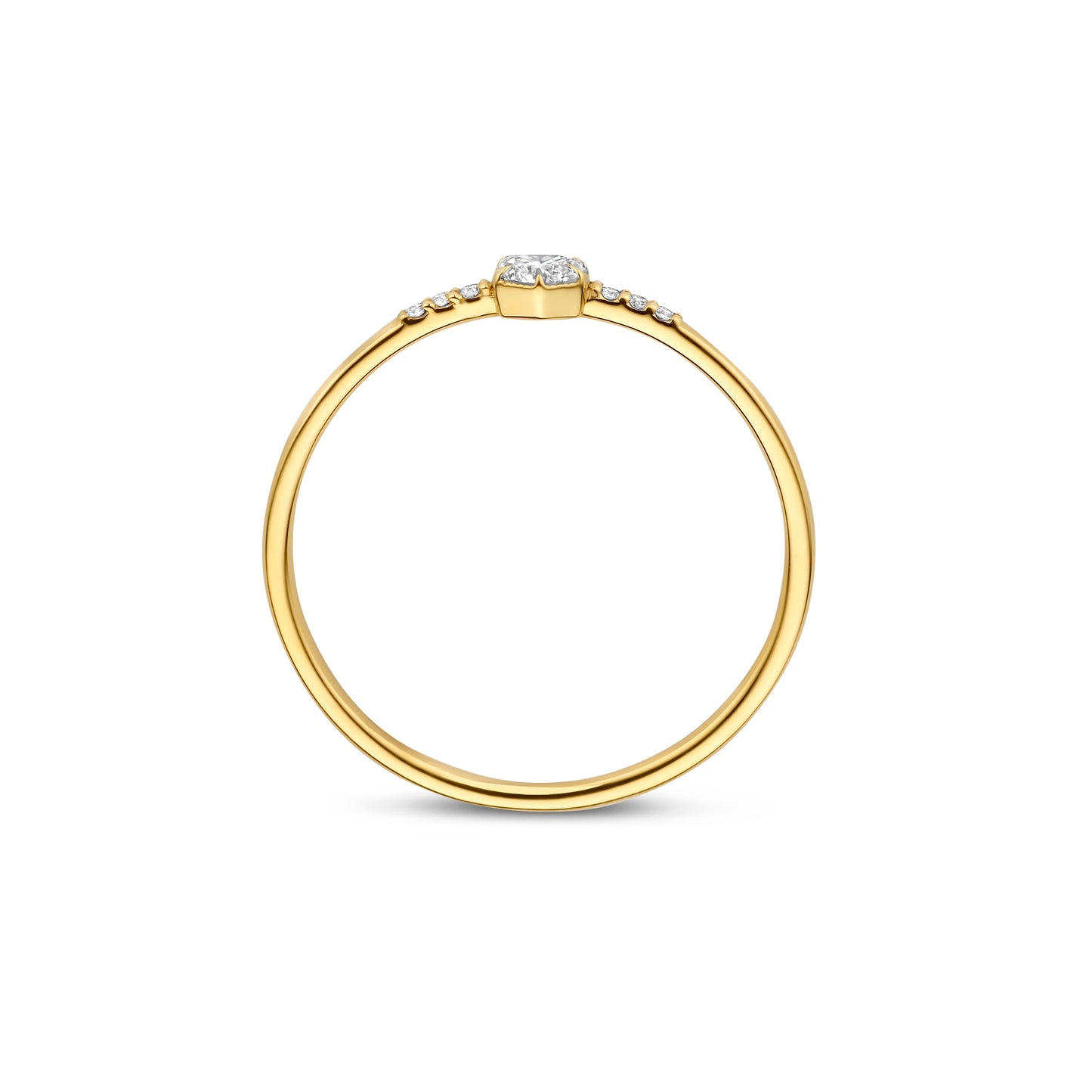 De la Paix Belinda 14 karat gold ring with diamond 0.12 carat - - Isabel Bernard