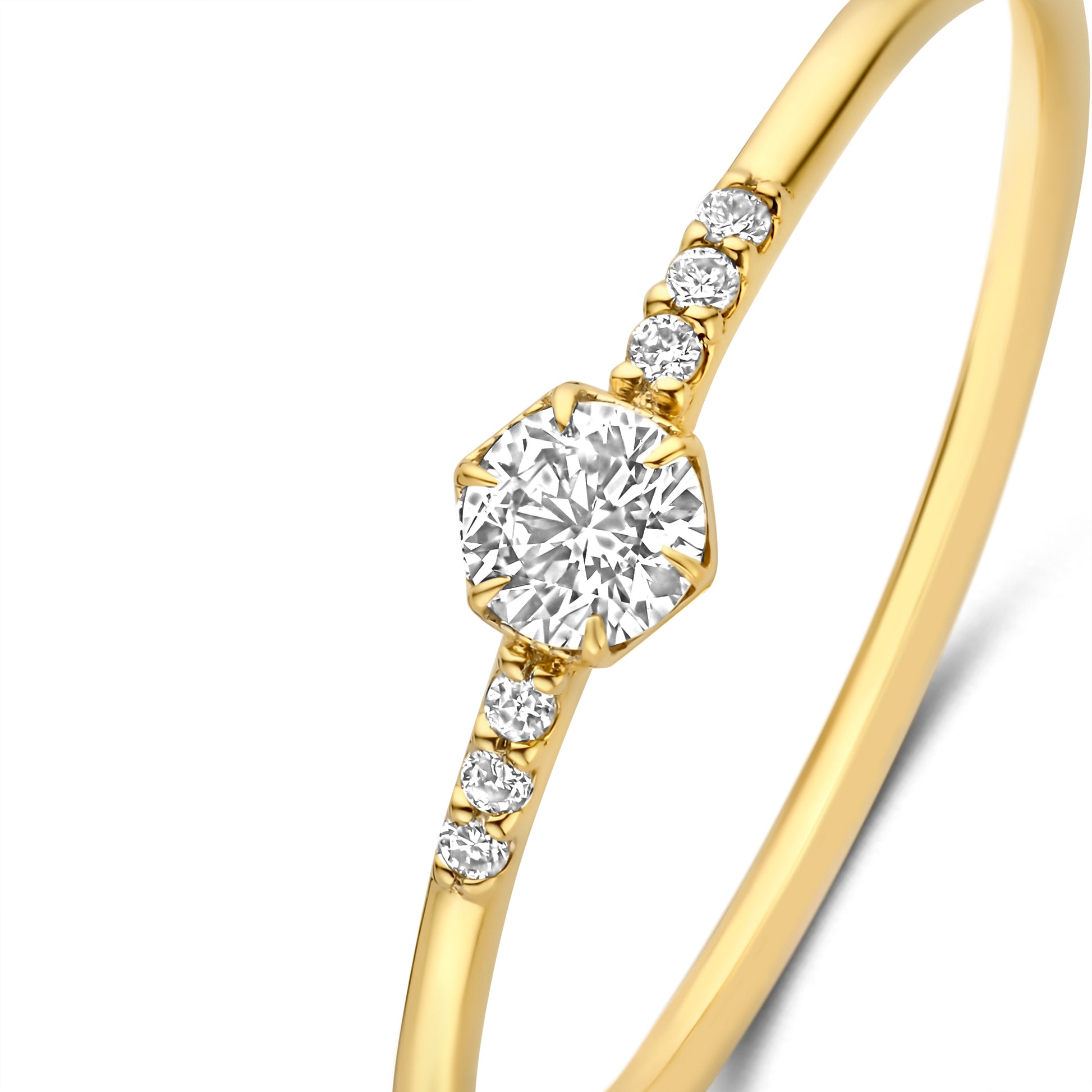 De la Paix Belinda 14 karat gold ring with diamond 0.12 carat - - Isabel Bernard