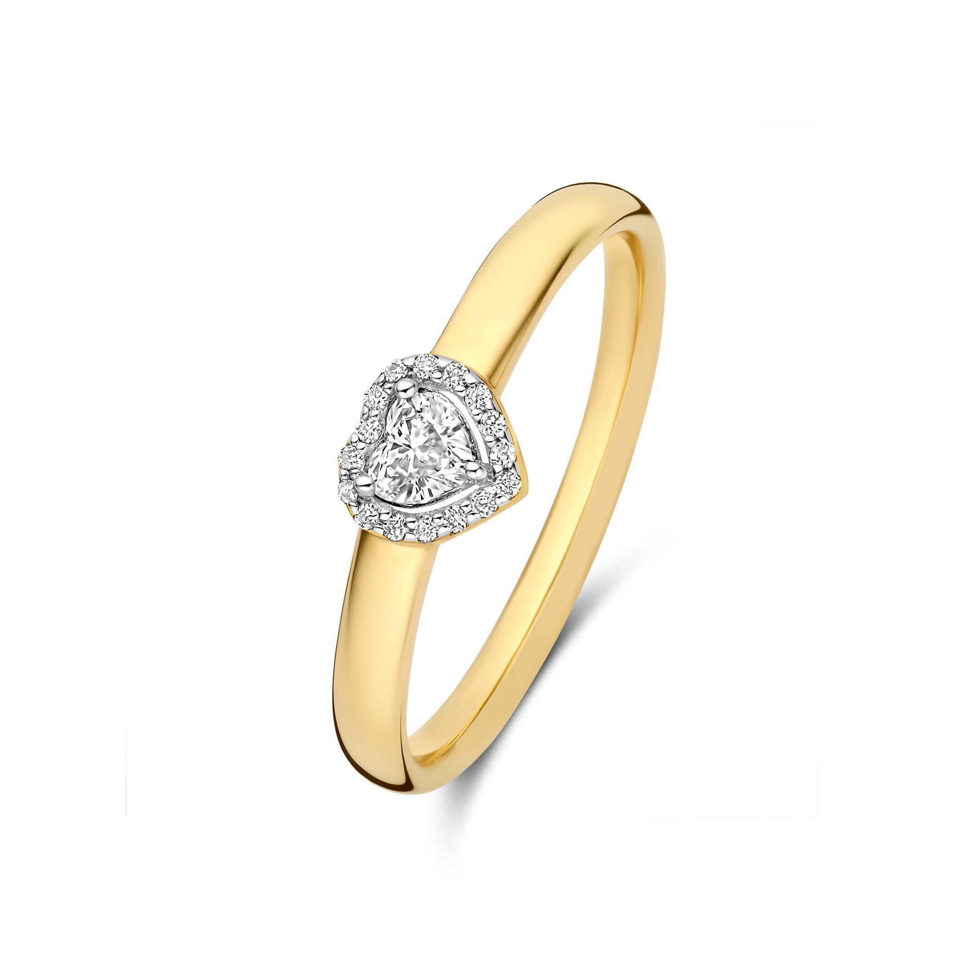 De la Paix Amore 14 karat gold ring with diamond 0.11 carat - - Isabel Bernard