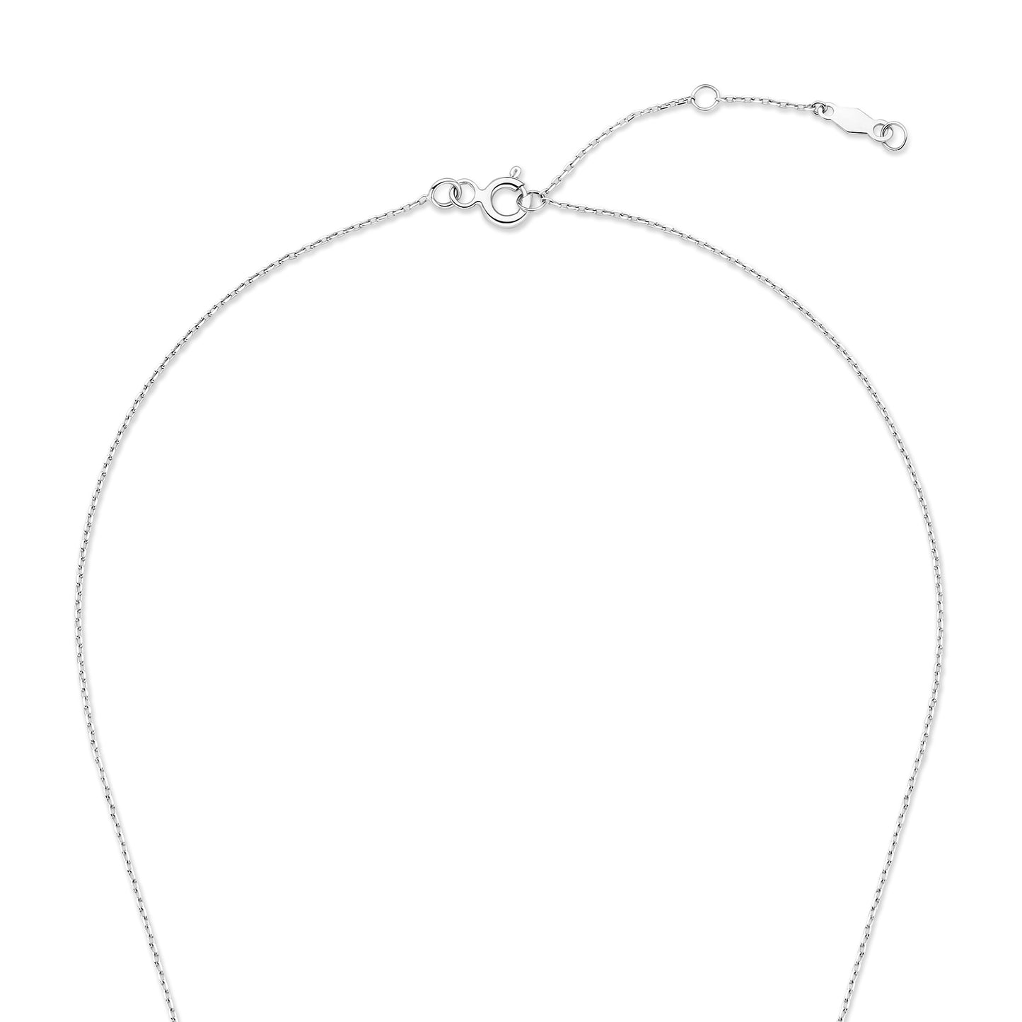 De la Paix Maxime 14 karat whitegold necklace with diamond 0.11 carat - - Isabel Bernard