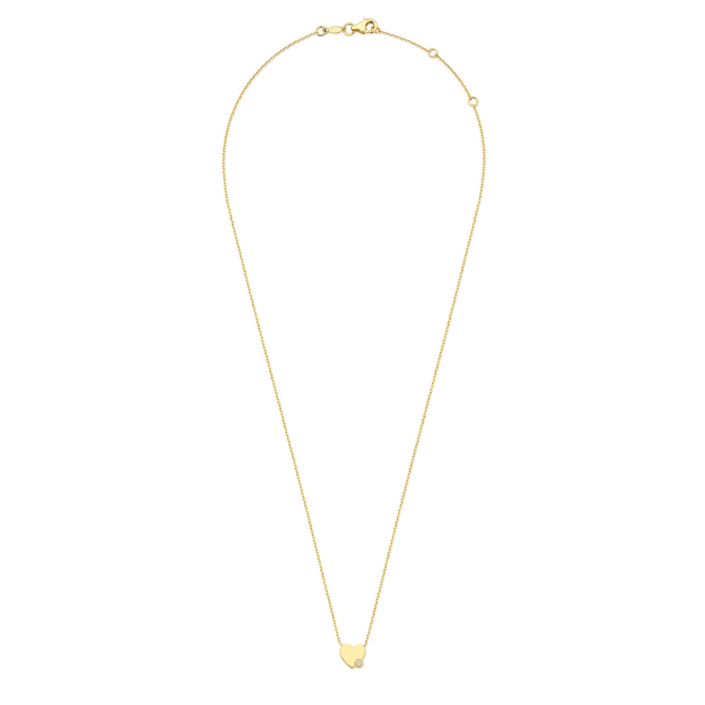 De la Paix Léna 14 karat gold necklace with diamond 0.02 carat - - Isabel Bernard