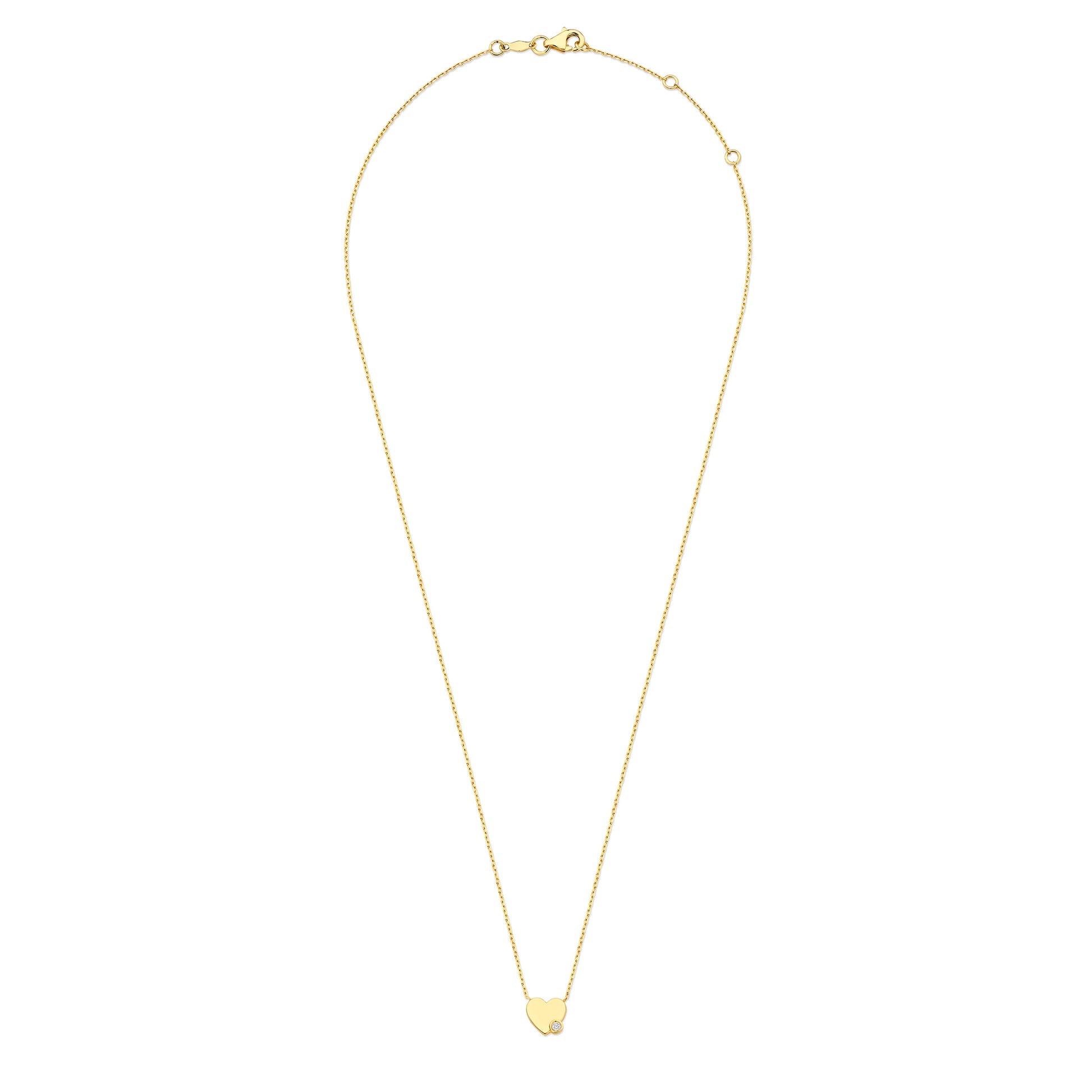 De la Paix Léna 14 karat gold necklace with diamond 0.02 carat - - Isabel Bernard