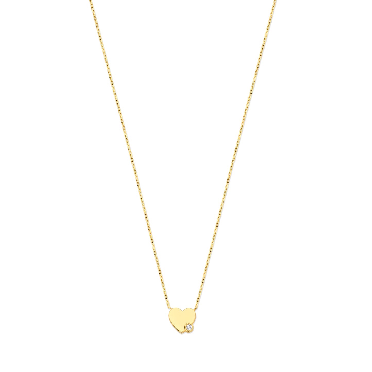 De la Paix Léna 14 karat gold necklace with diamond 0.02 carat - - Isabel Bernard