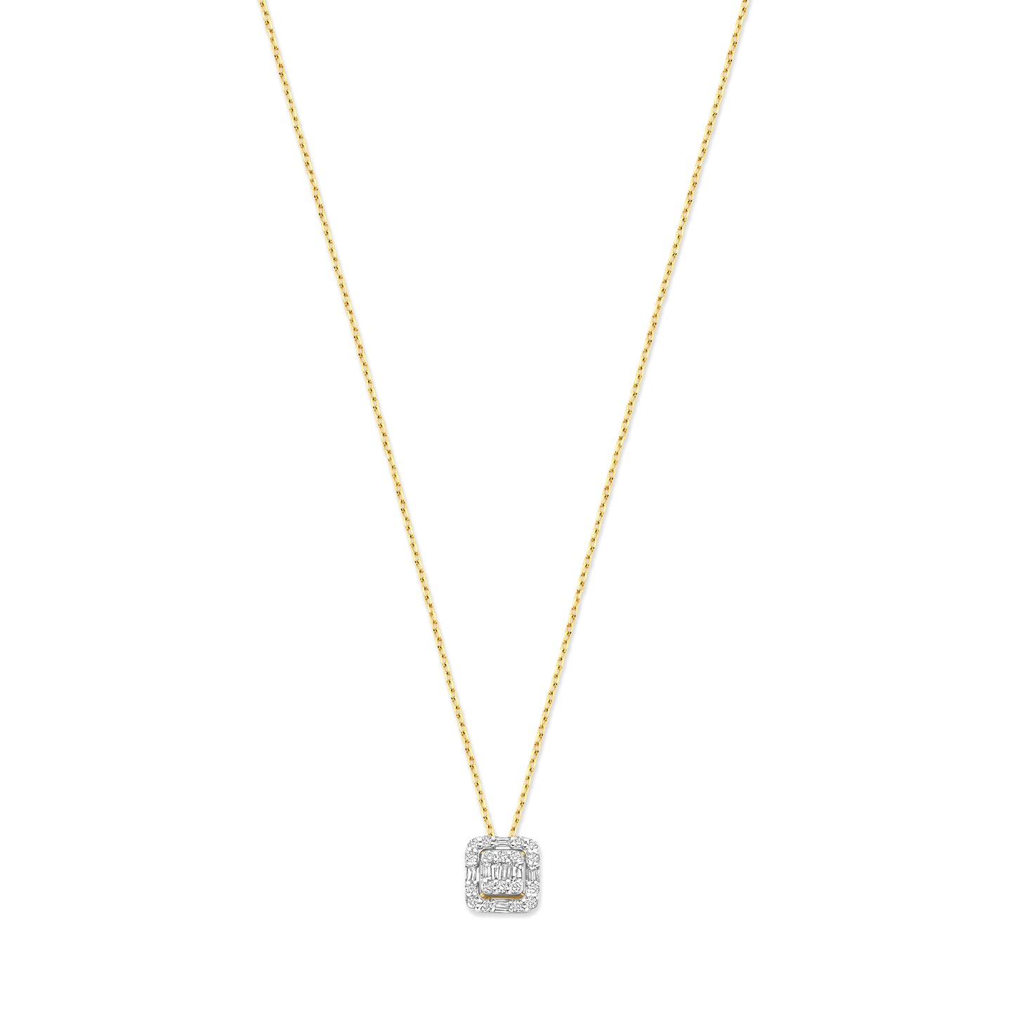 De la Paix Elena 14 karat gold necklace with diamond 0.10 carat - - Isabel Bernard