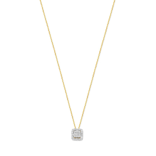 De la Paix Elena 14 karat gold necklace with diamond 0.10 carat - - Isabel Bernard