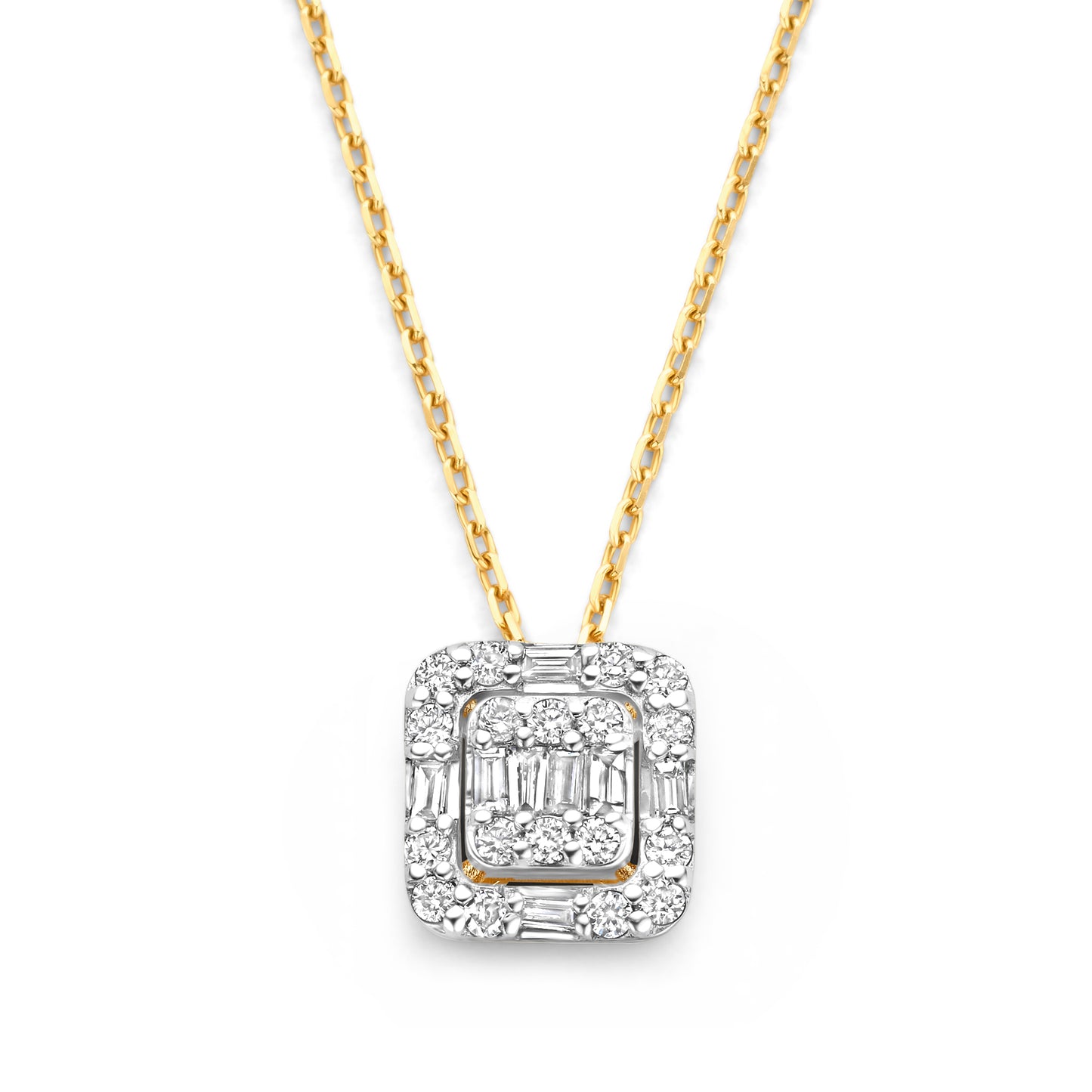 De la Paix Elena 14 karat gold necklace with diamond 0.10 carat - - Isabel Bernard