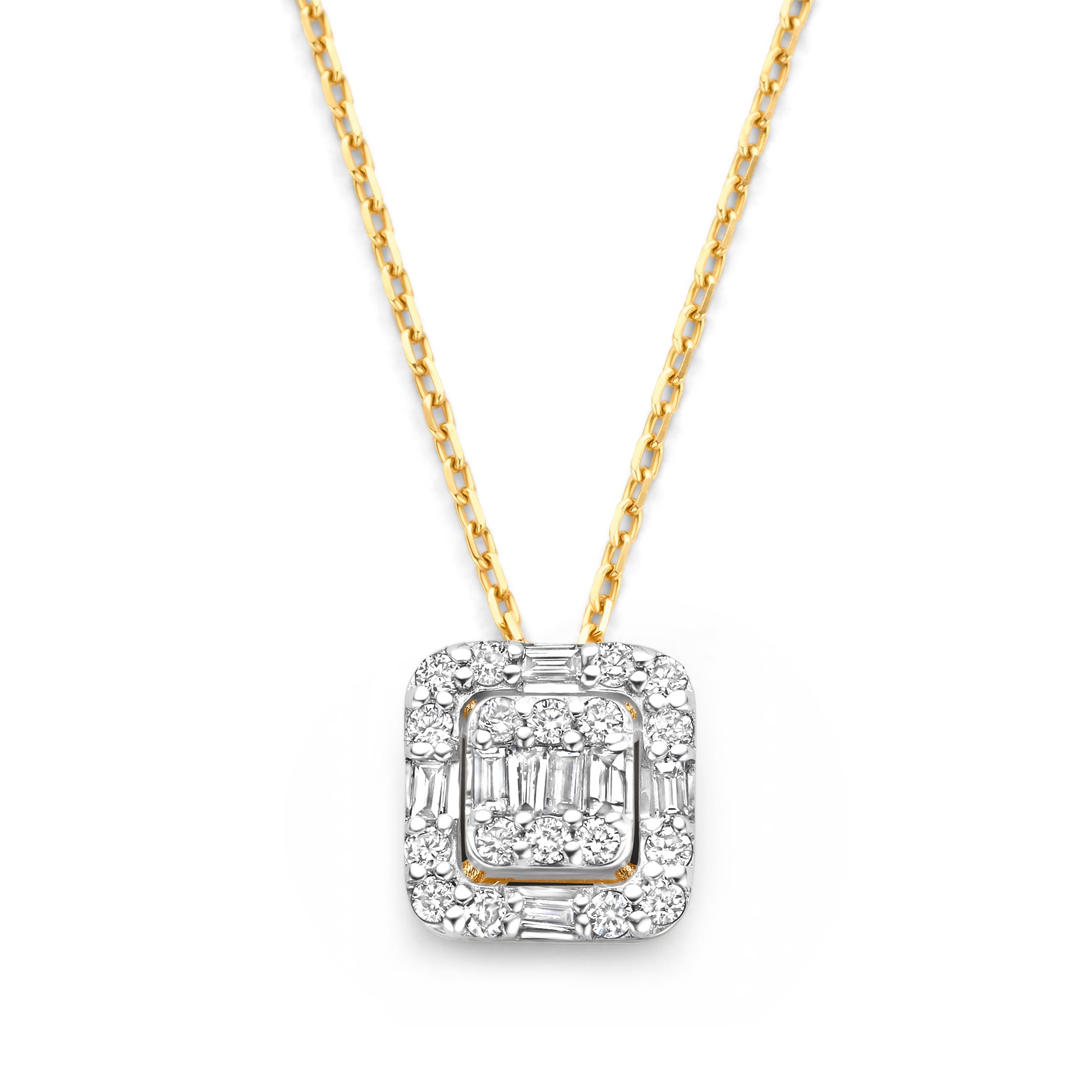 De la Paix Elena 14 karat gold necklace with diamond 0.10 carat - - Isabel Bernard