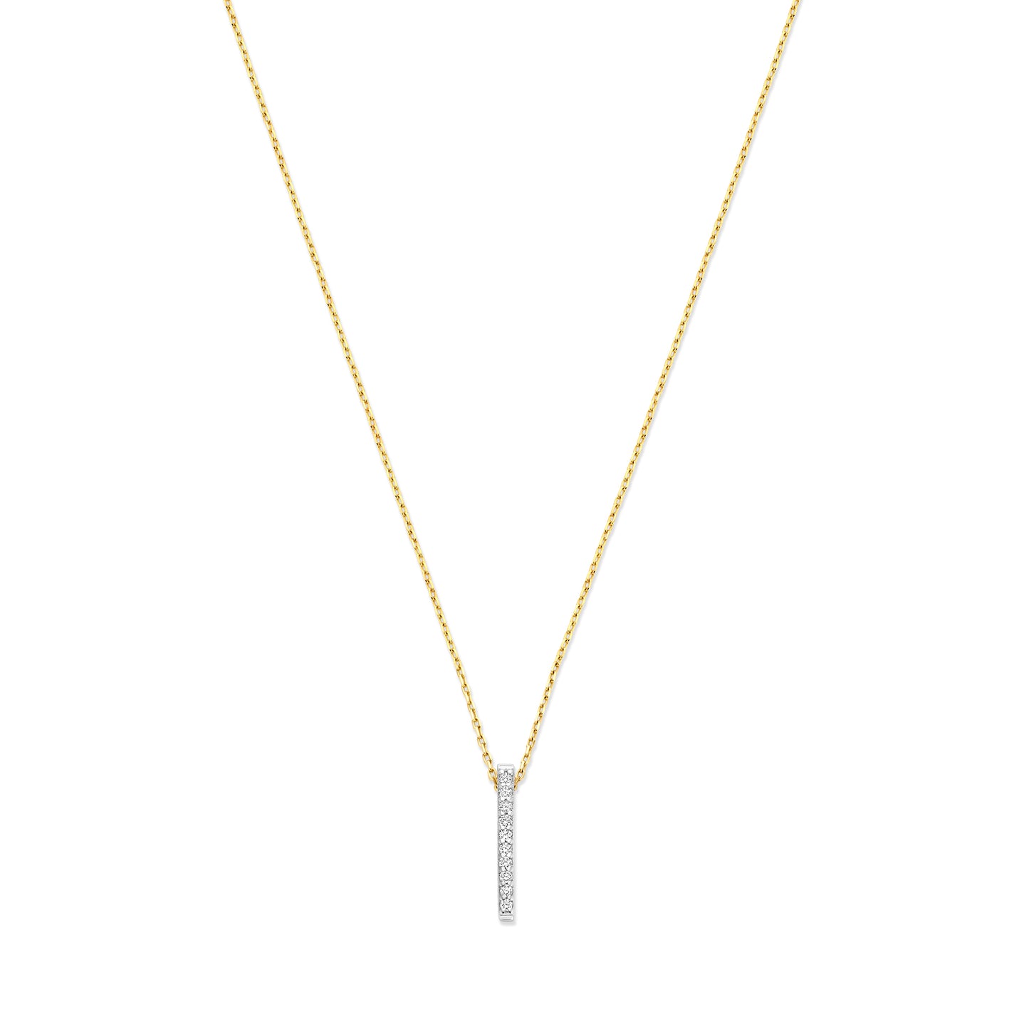 De la Paix Flavie 14 karat gold necklace with diamond 0.06 carat - - Isabel Bernard