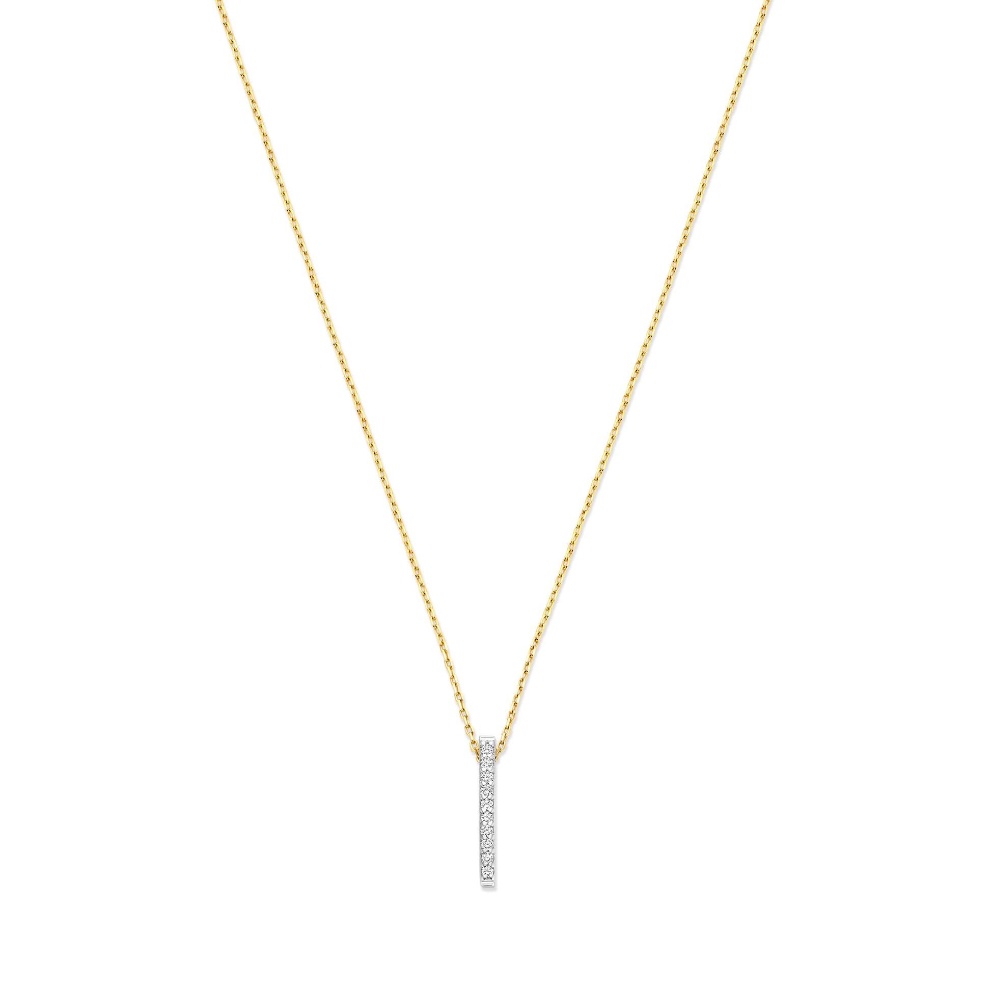 De la Paix Flavie 14 karat gold necklace with diamond 0.06 carat - - Isabel Bernard