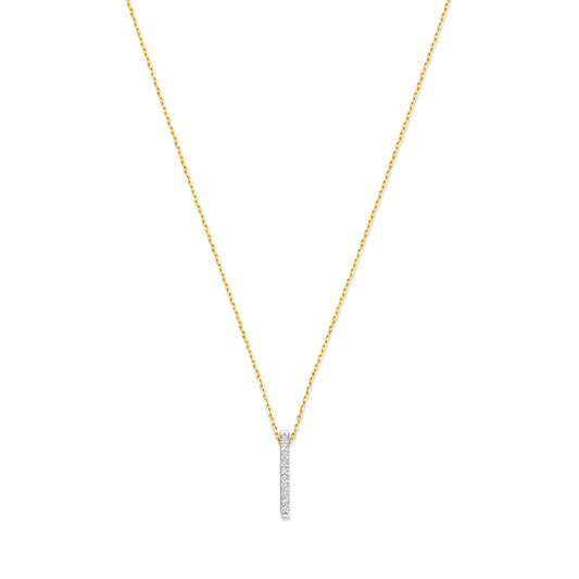 De la Paix Flavie 14 karat gold necklace with diamond 0.06 carat - - Isabel Bernard