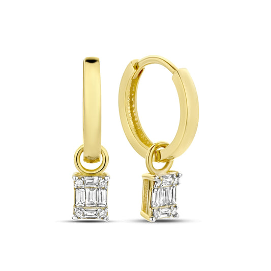 De la Paix Maxime 14 karat gold hoop earrings with diamond 0.18 carat -  - Isabel Bernard