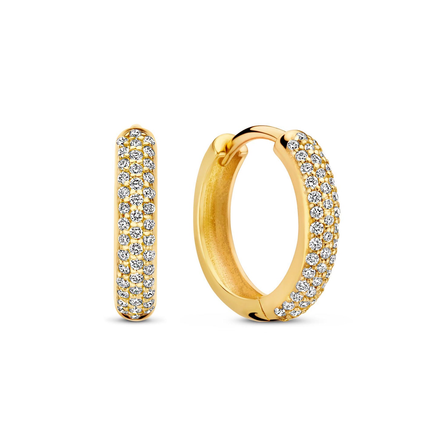 De la Paix Laure 14 karat gold earrings with diamond 0.25 carat -  - Isabel Bernard