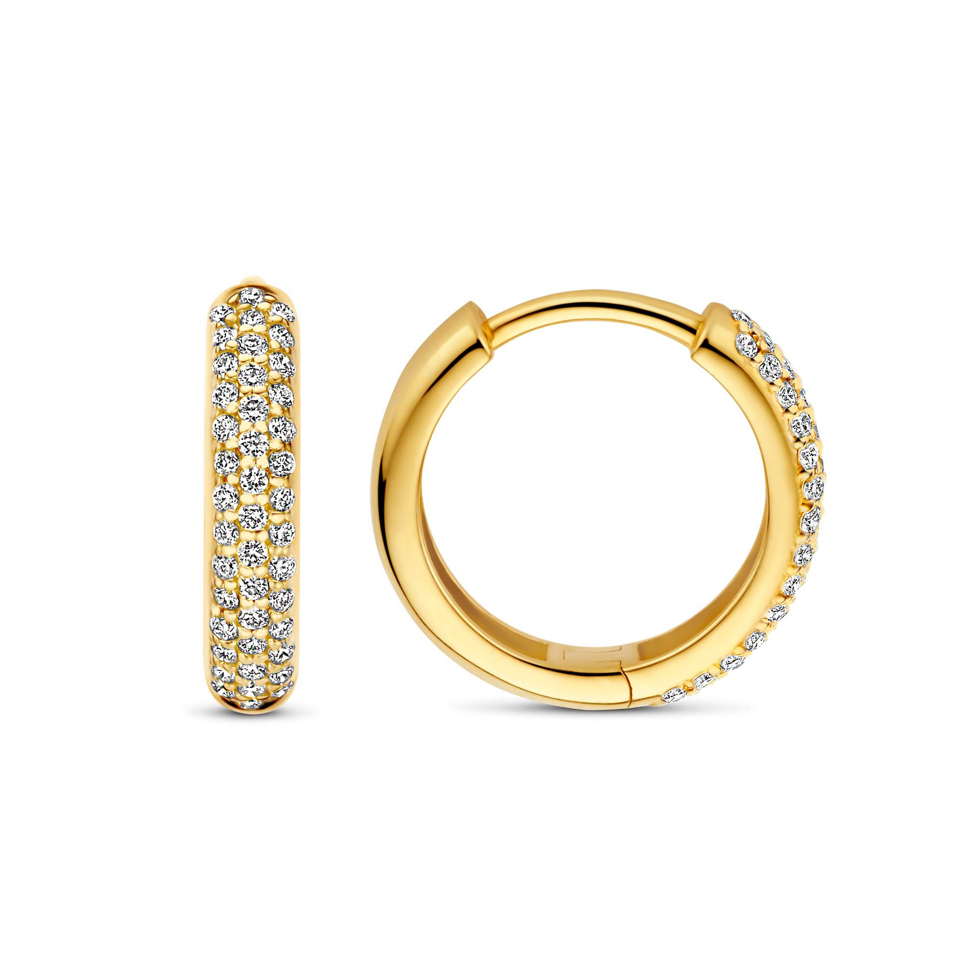 De la Paix Laure 14 karat gold earrings with diamond 0.25 carat -  - Isabel Bernard