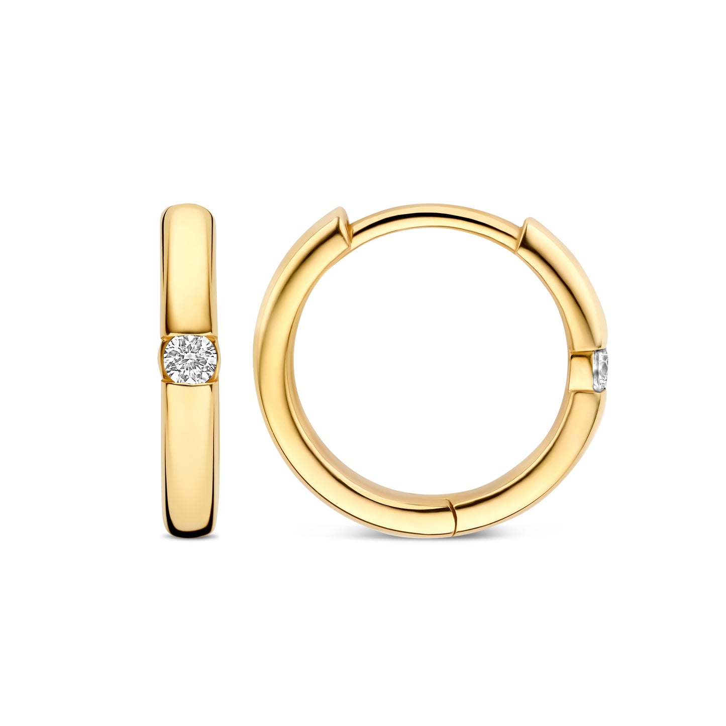 De la Paix Mia 14 karat gold Earrings with diamond 0.06 carat - - Isabel Bernard