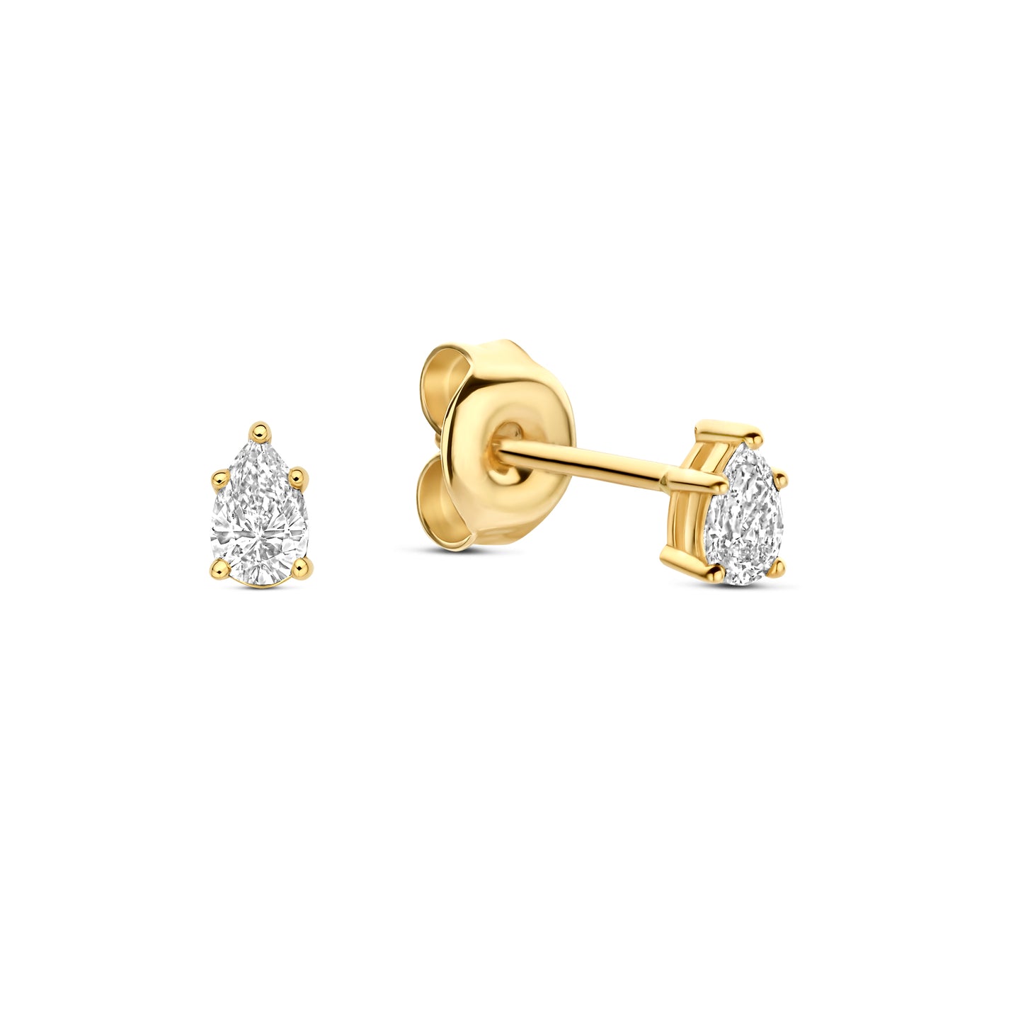 De la Paix Eloise 14 karat whitegold ear stud with diamond 0.2 carat - - Isabel Bernard