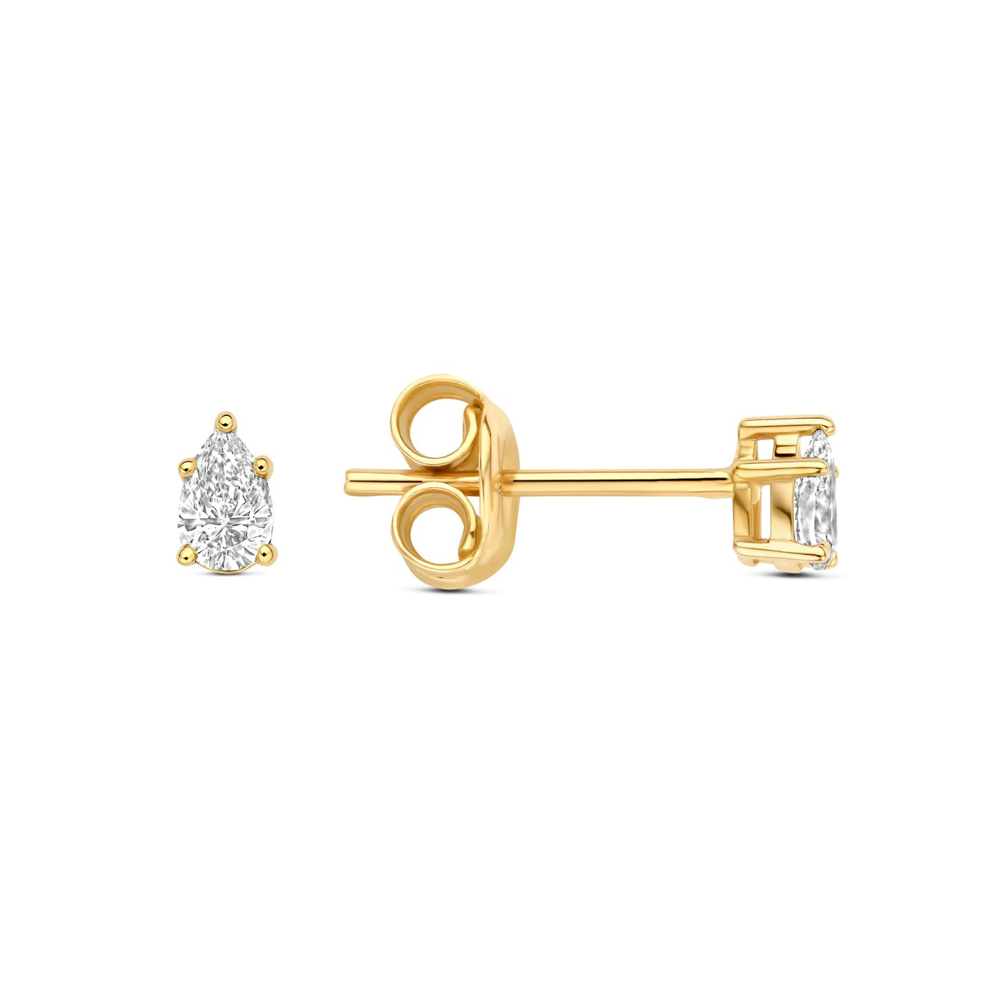 De la Paix Eloise 14 karat whitegold ear stud with diamond 0.2 carat - - Isabel Bernard