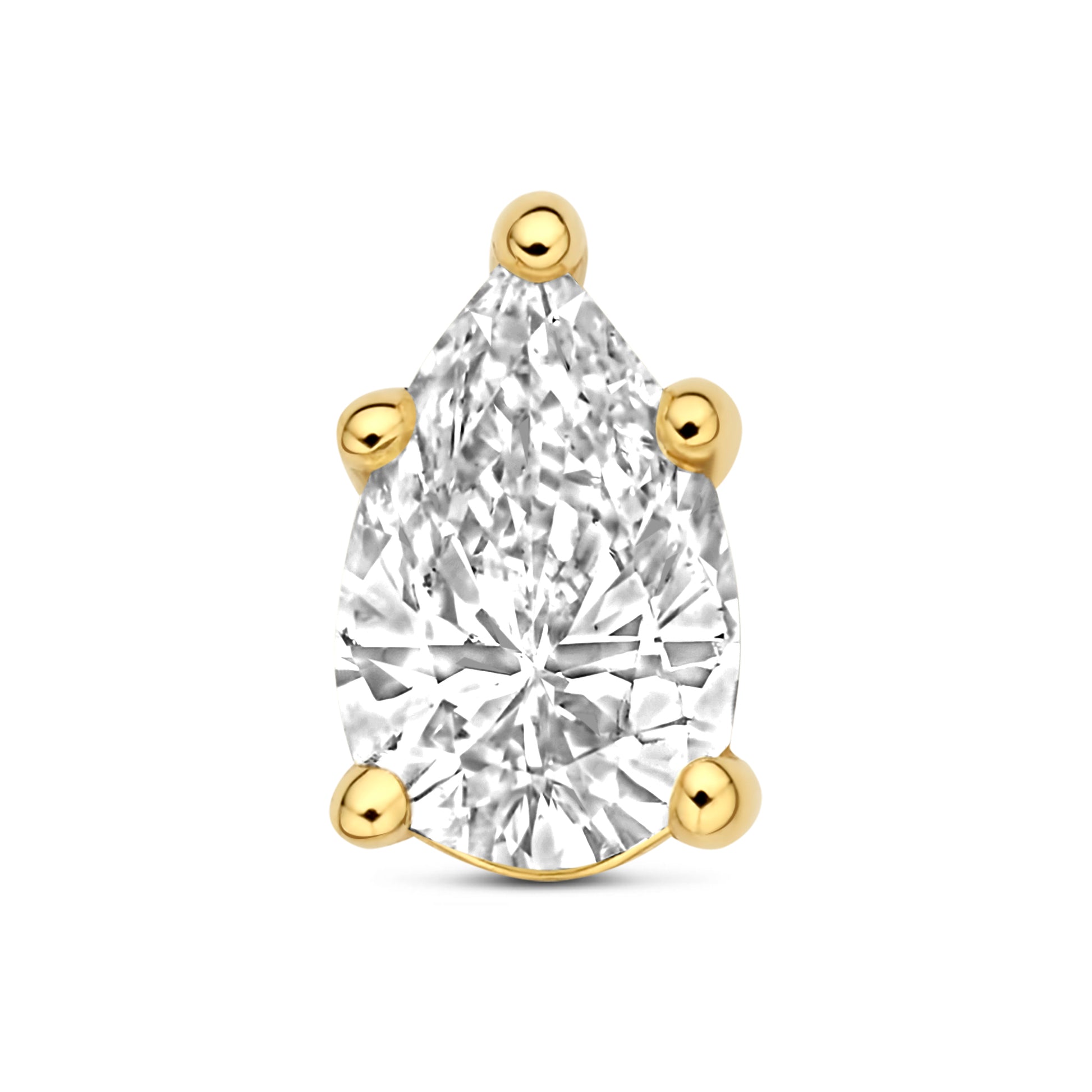 De la Paix Eloise 14 karat whitegold ear stud with diamond 0.2 carat - - Isabel Bernard