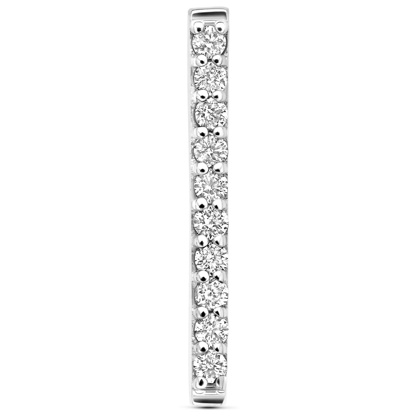 De la Paix Flavie 14 karat whitegold ear stud with diamond 0.11 carat - - Isabel Bernard