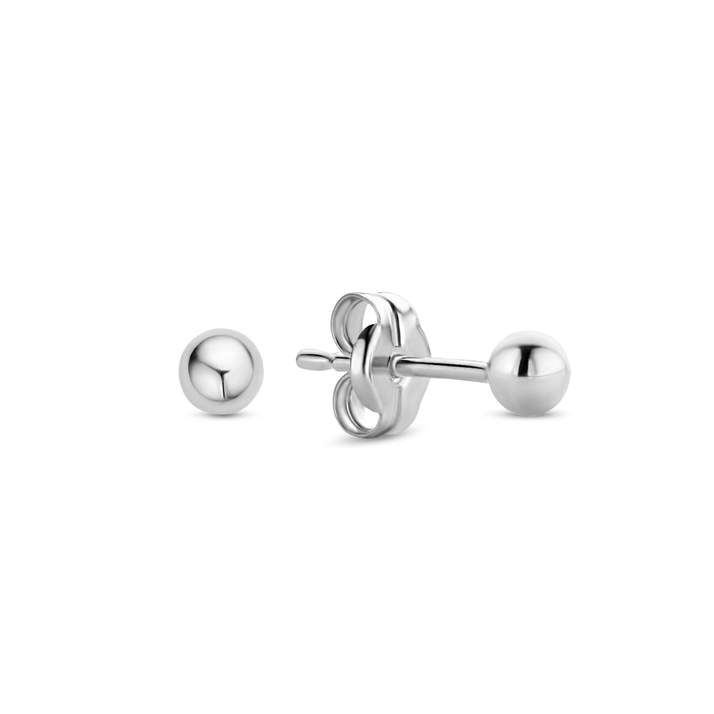 Saint Germain Nadie 14 karat white gold ear studs with sphere -  - Isabel Bernard