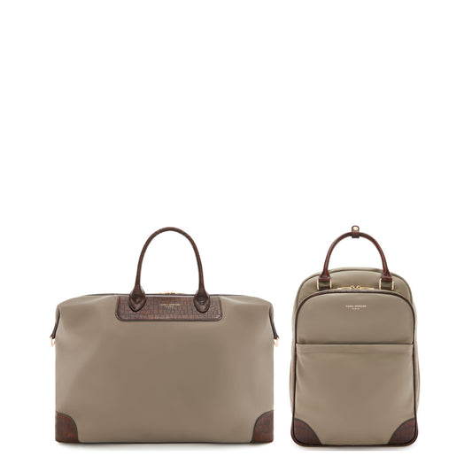 Cadeau d'Isabel taupe back pack and weekend bag small - - Isabel Bernard