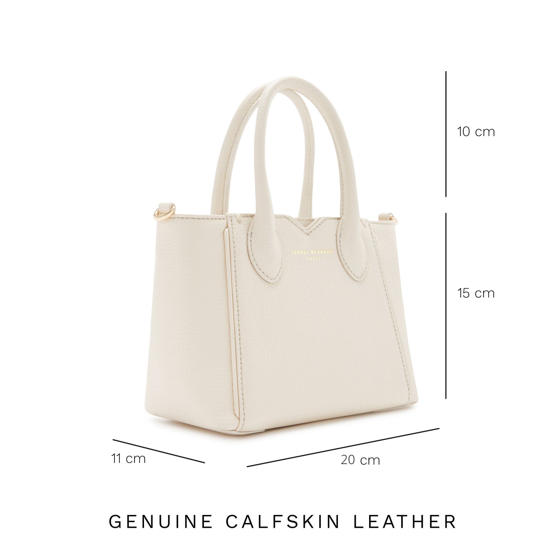 Honoré Cloe Mini cream calfskin leather handbag - - Isabel Bernard