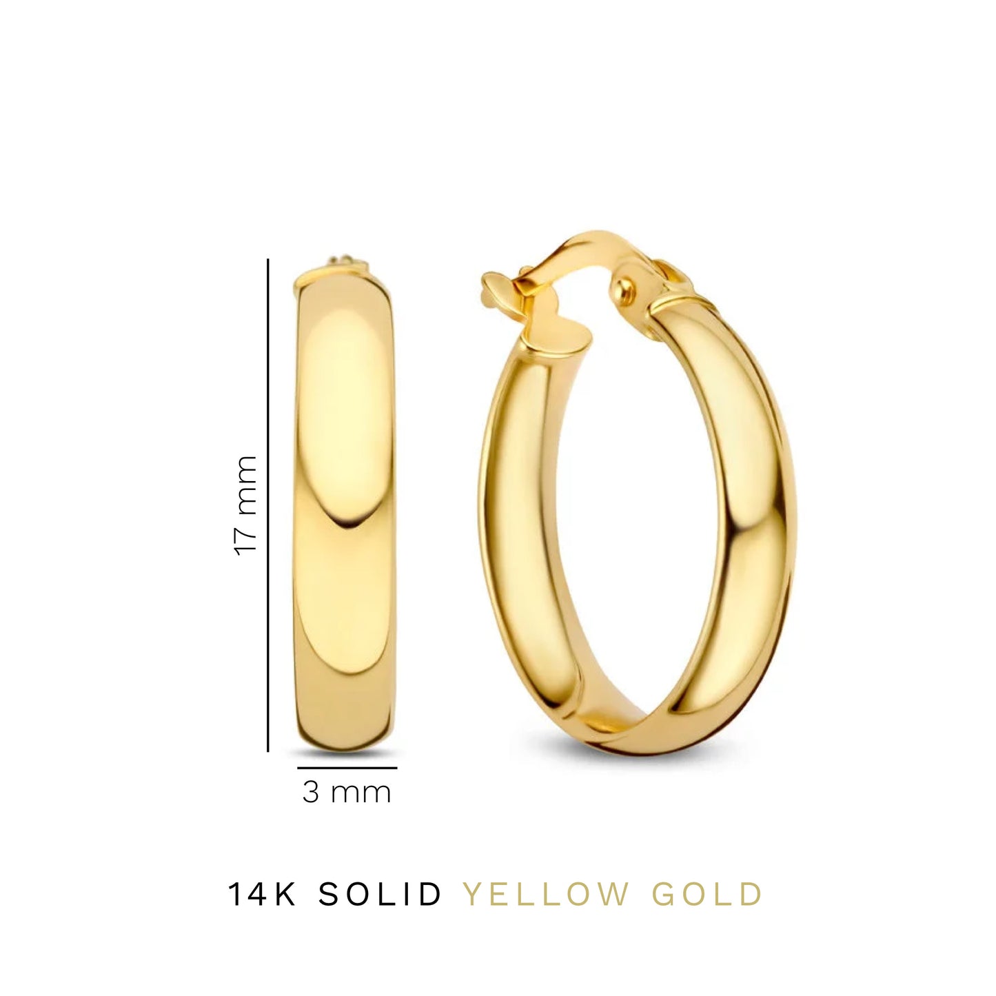 Rivoli Estrella 14 karat gold hoop earrings (14 mm) -  - Isabel Bernard