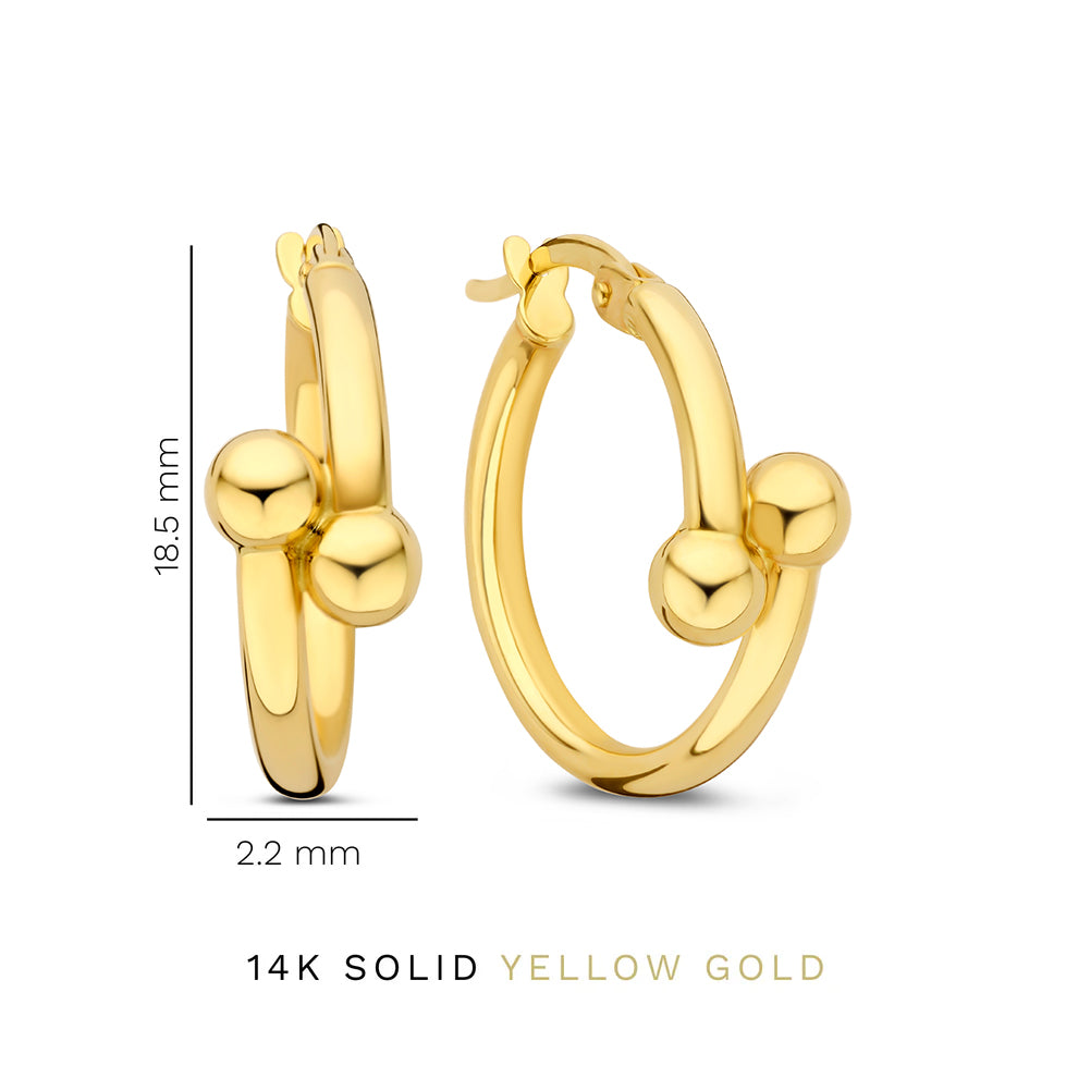 Monceau Mirell 14 karat gold hoop earrings (16.5 mm) -  - Isabel Bernard