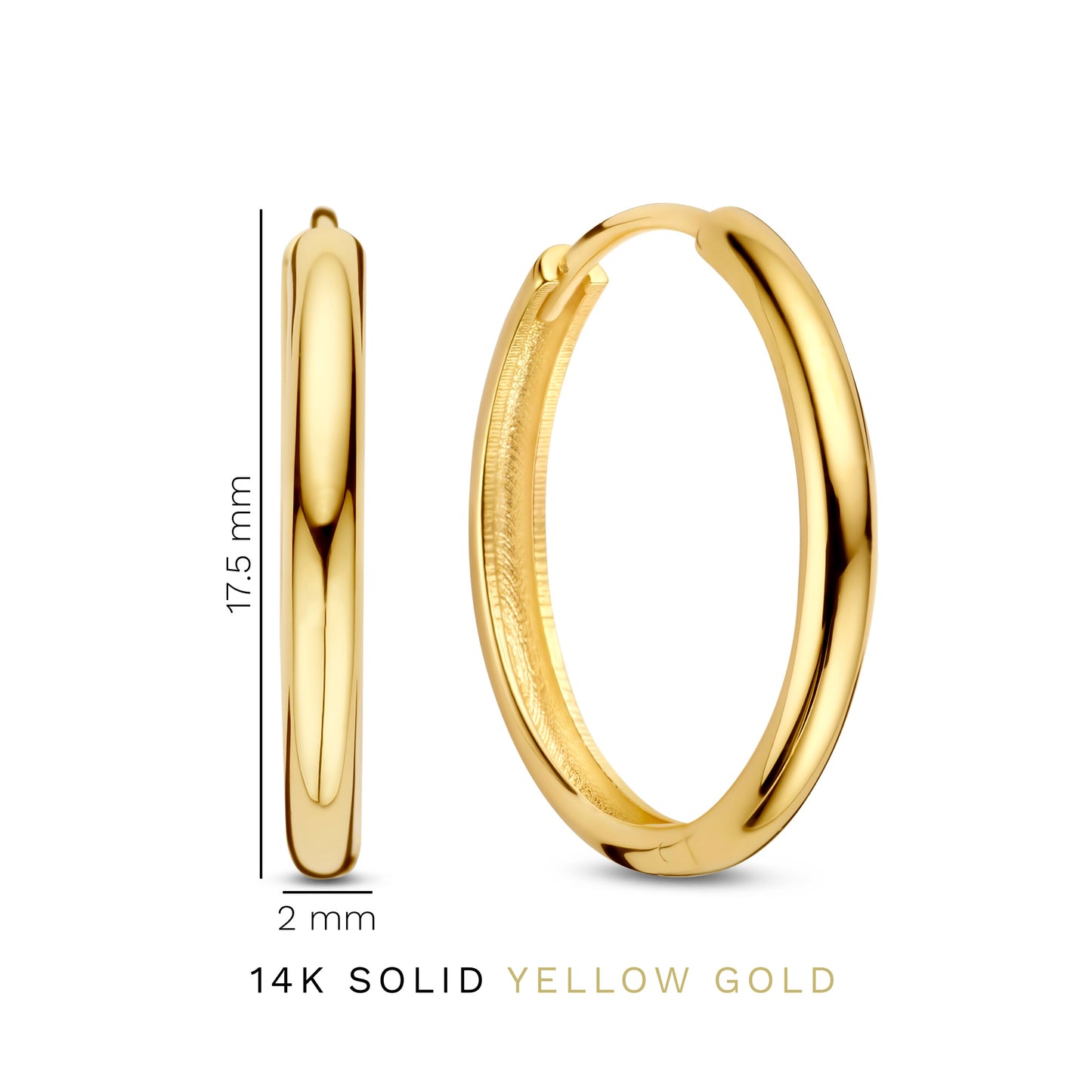 Rivoli Morgane 14 karat gold hoop earrings (15.5 mm) -  - Isabel Bernard