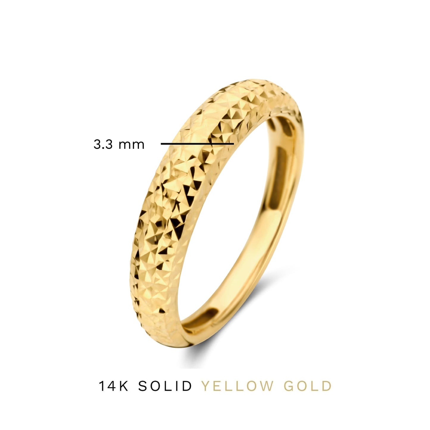 Rivoli Laura 14 karat gold ring with diamond cut -  - Isabel Bernard