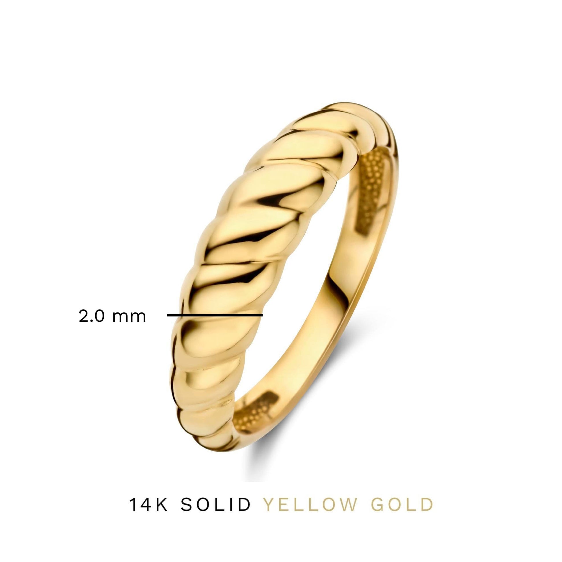 Aidee Elodie 14 karat gold ring with twist -  - Isabel Bernard