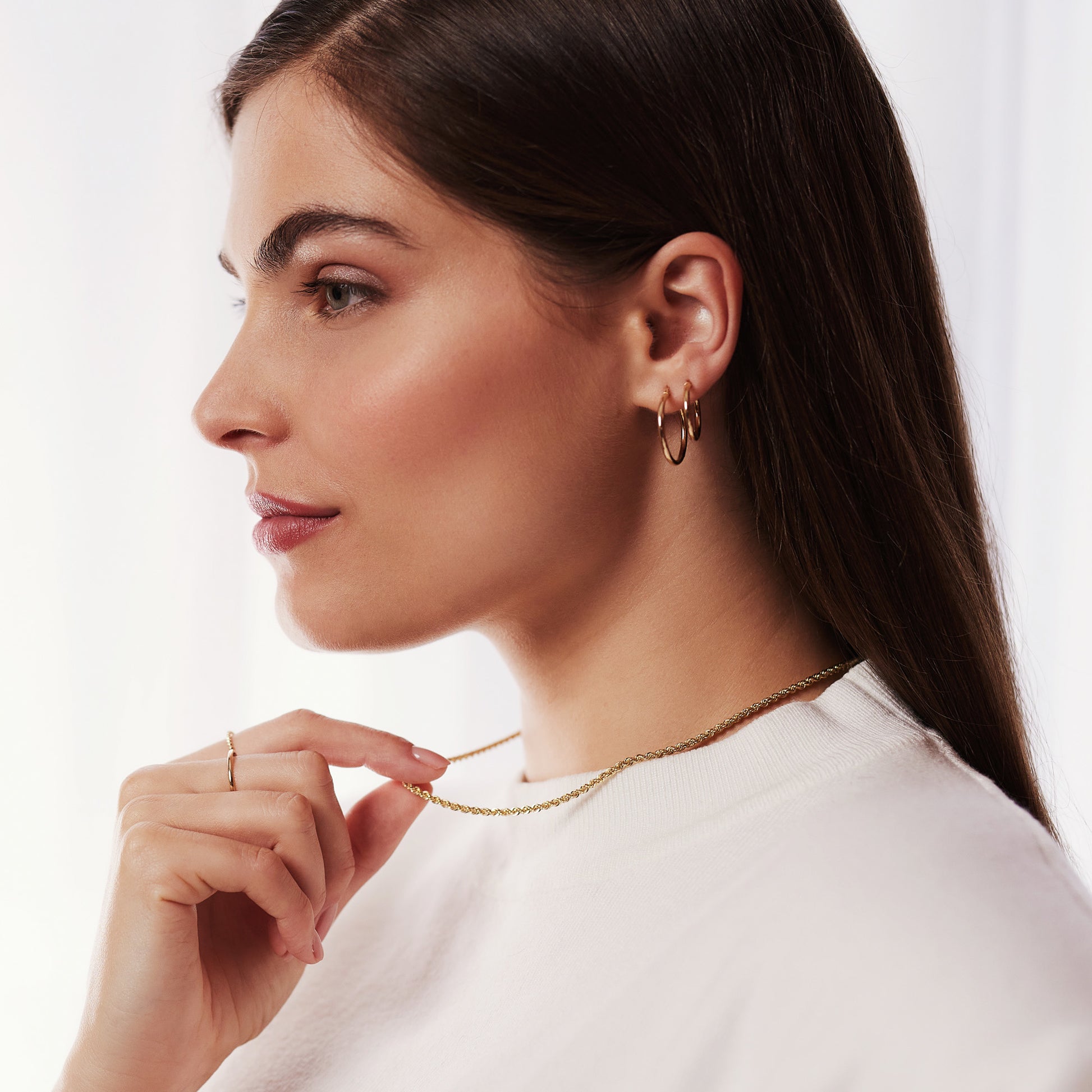 Rivoli Estelle 14 karat gold hoop earrings -  - Isabel Bernard