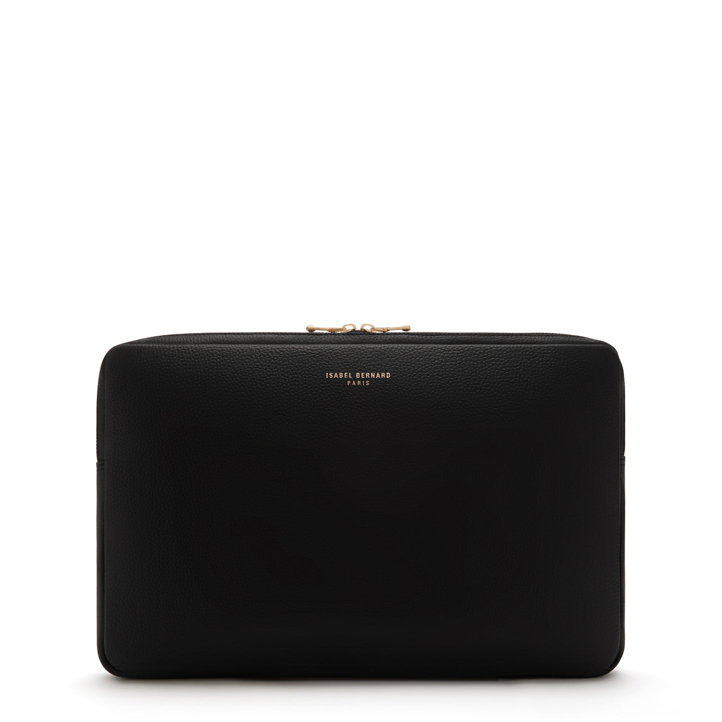 Honoré Caress black calfskin leather laptop sleeve -  - Isabel Bernard