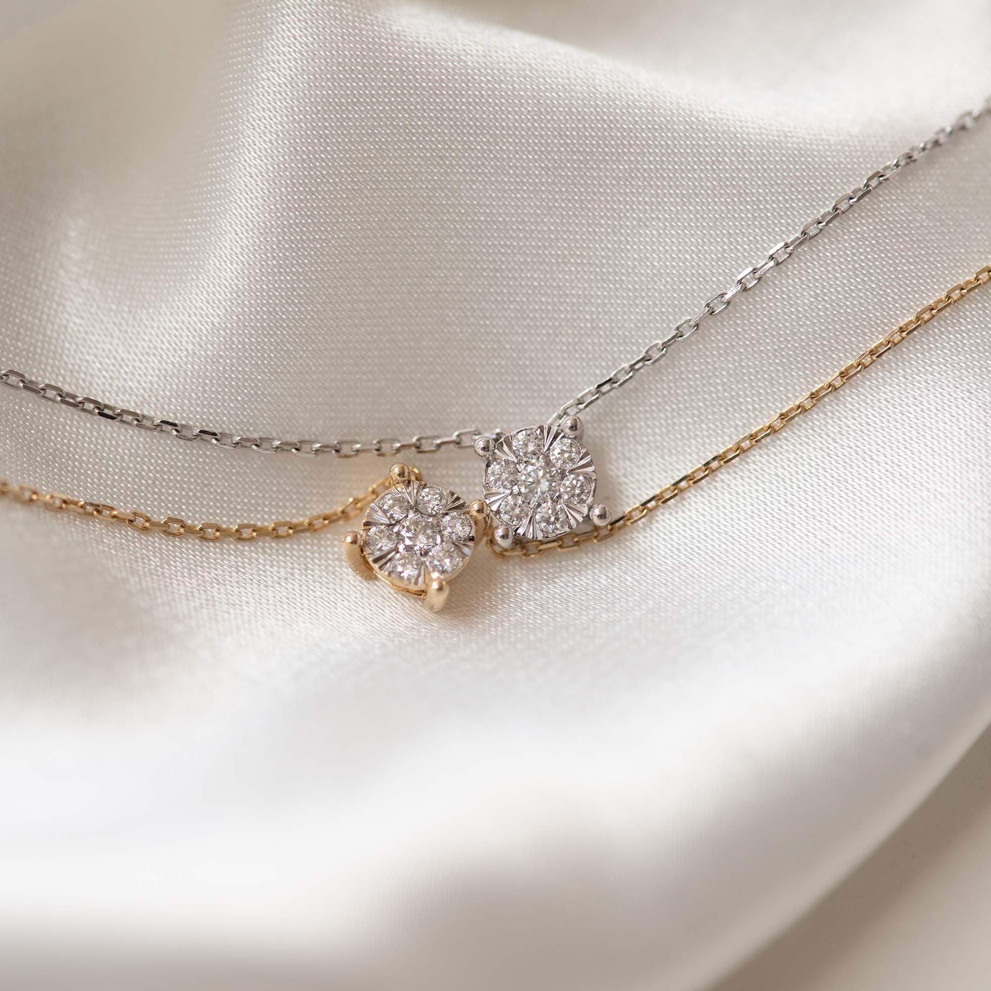 White Gold and Diamond outlet Necklace