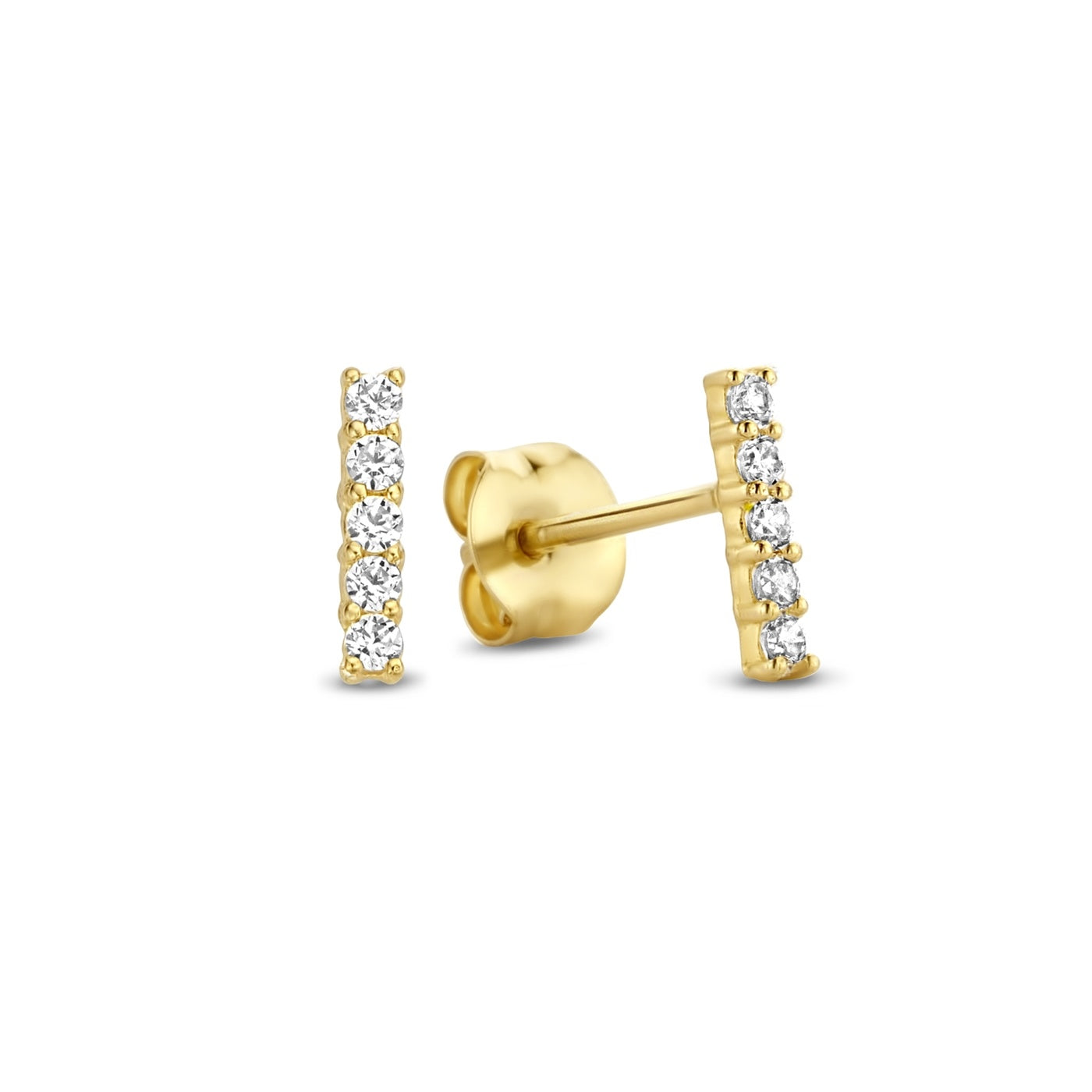 Rivoli Esmée 14 karat gold ear studs with zirconia stones -  - Isabel Bernard