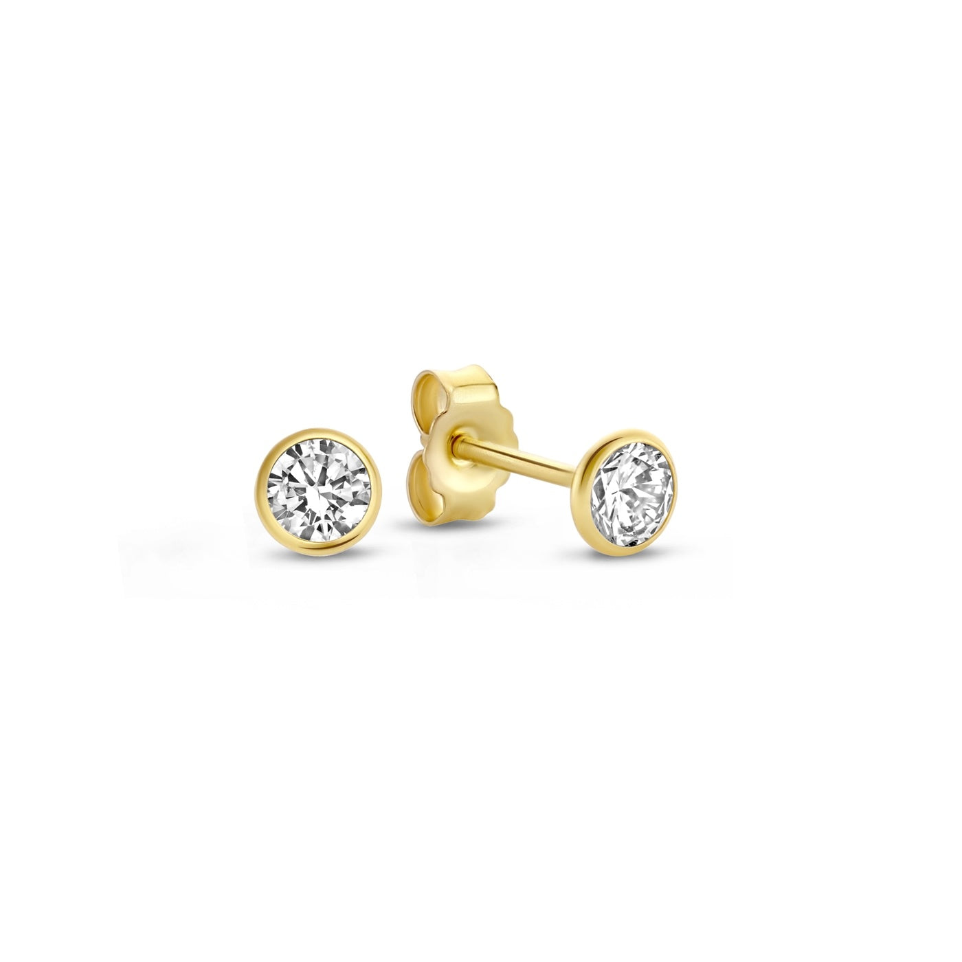 Rivoli Juliette 14 karat gold ear studs with zirconia stone -  - Isabel Bernard