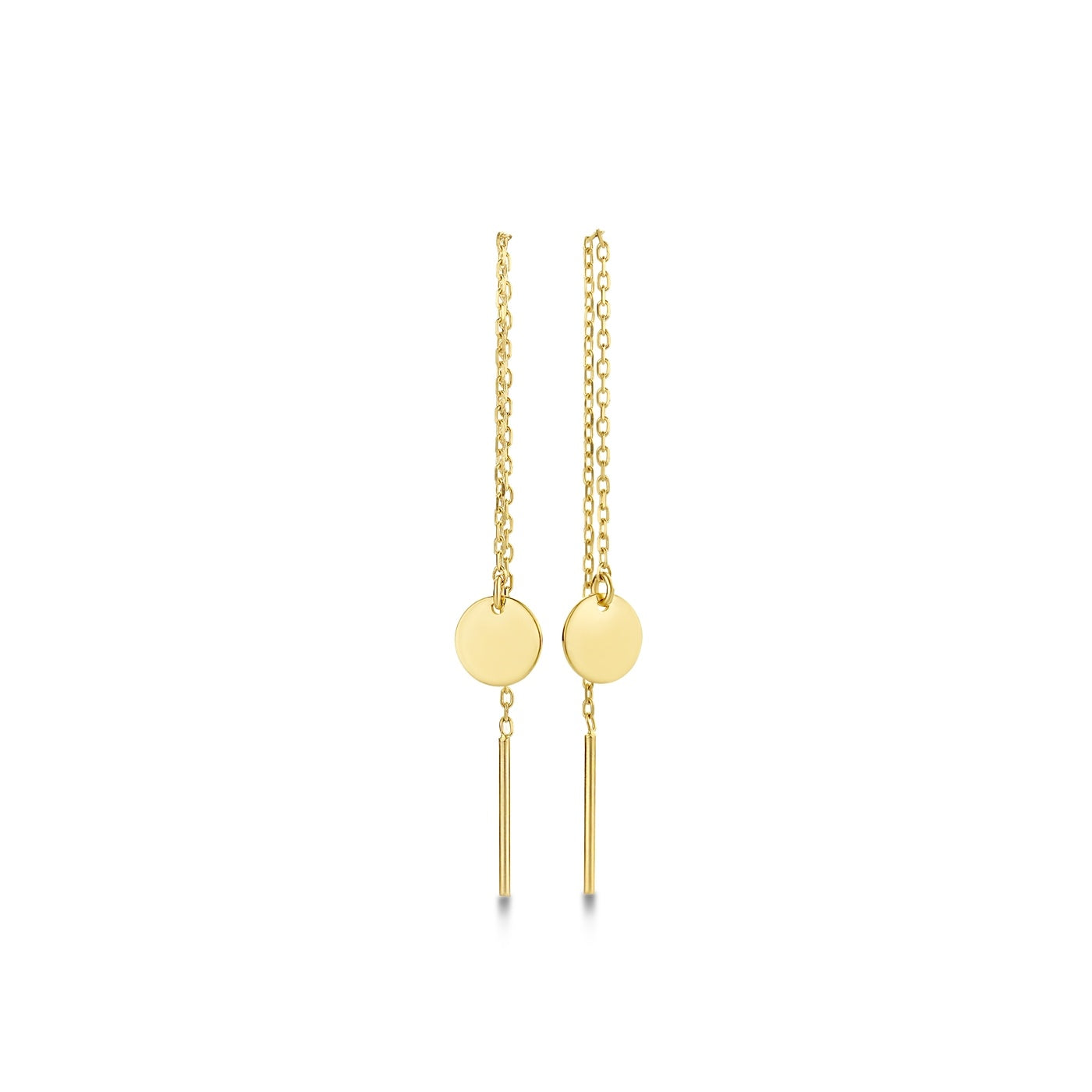 Le Marais Jeanne 14 karat gold pull through earrings with coin -  - Isabel Bernard