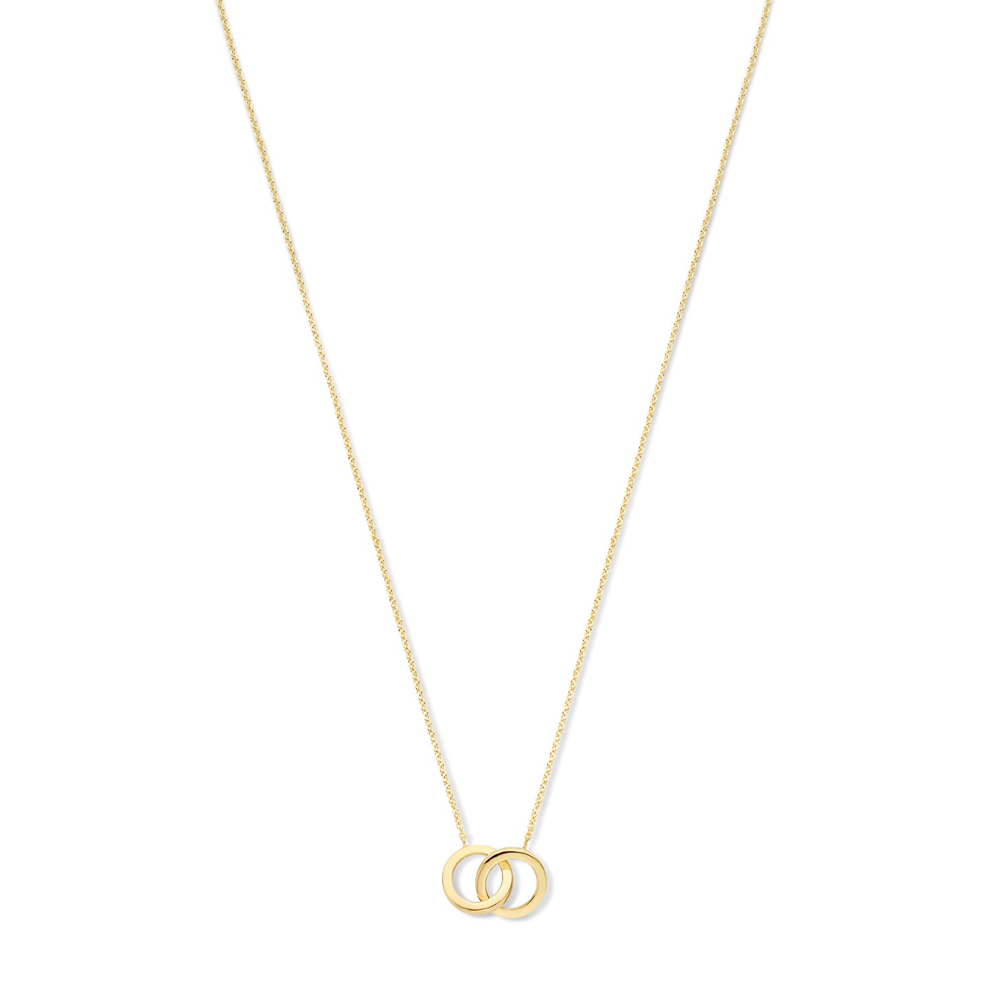 Le Marais Zoë 14 karat gold necklace with two rings -  - Isabel Bernard